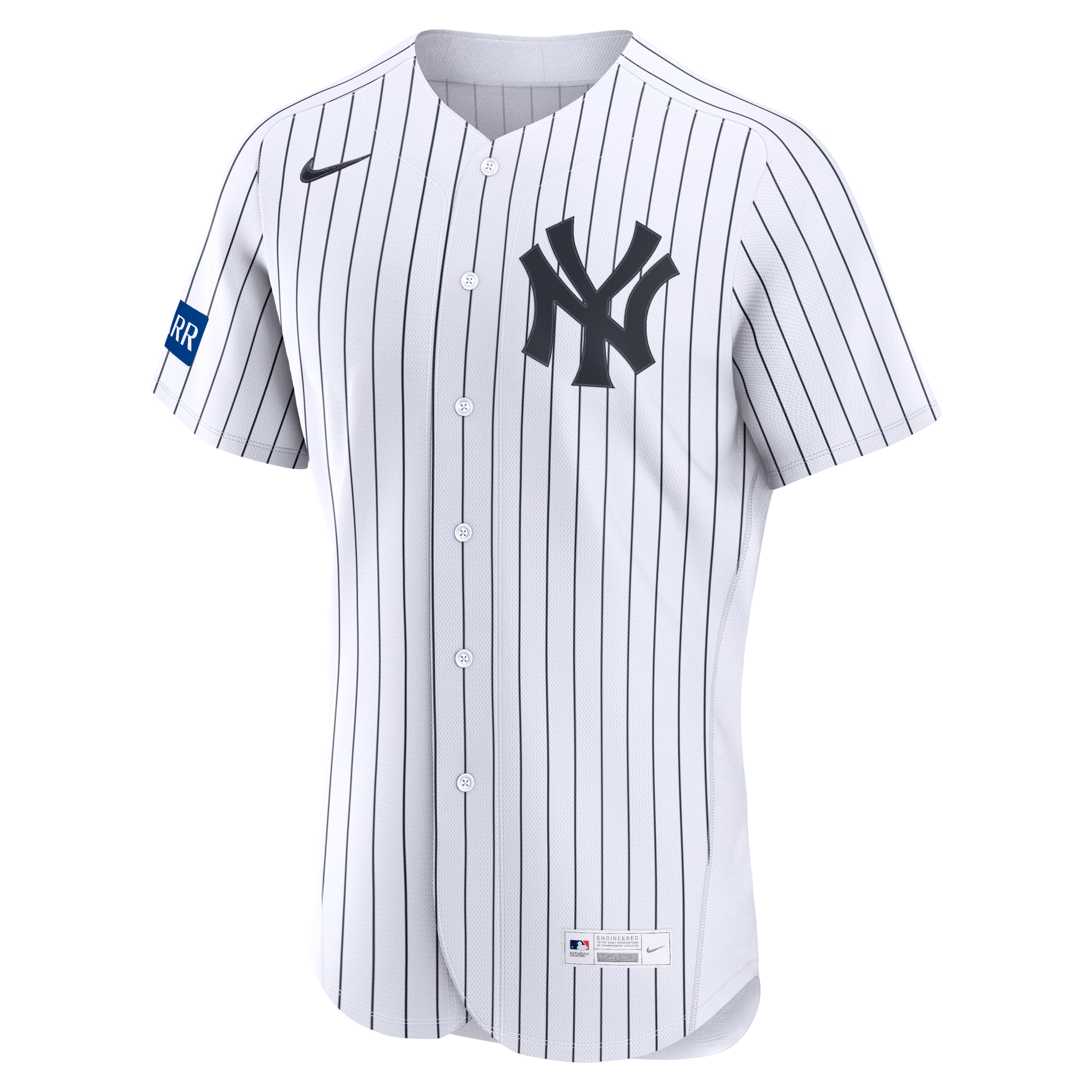 New York Yankees Nike Home Sponsor Patch Authentic Jersey - White