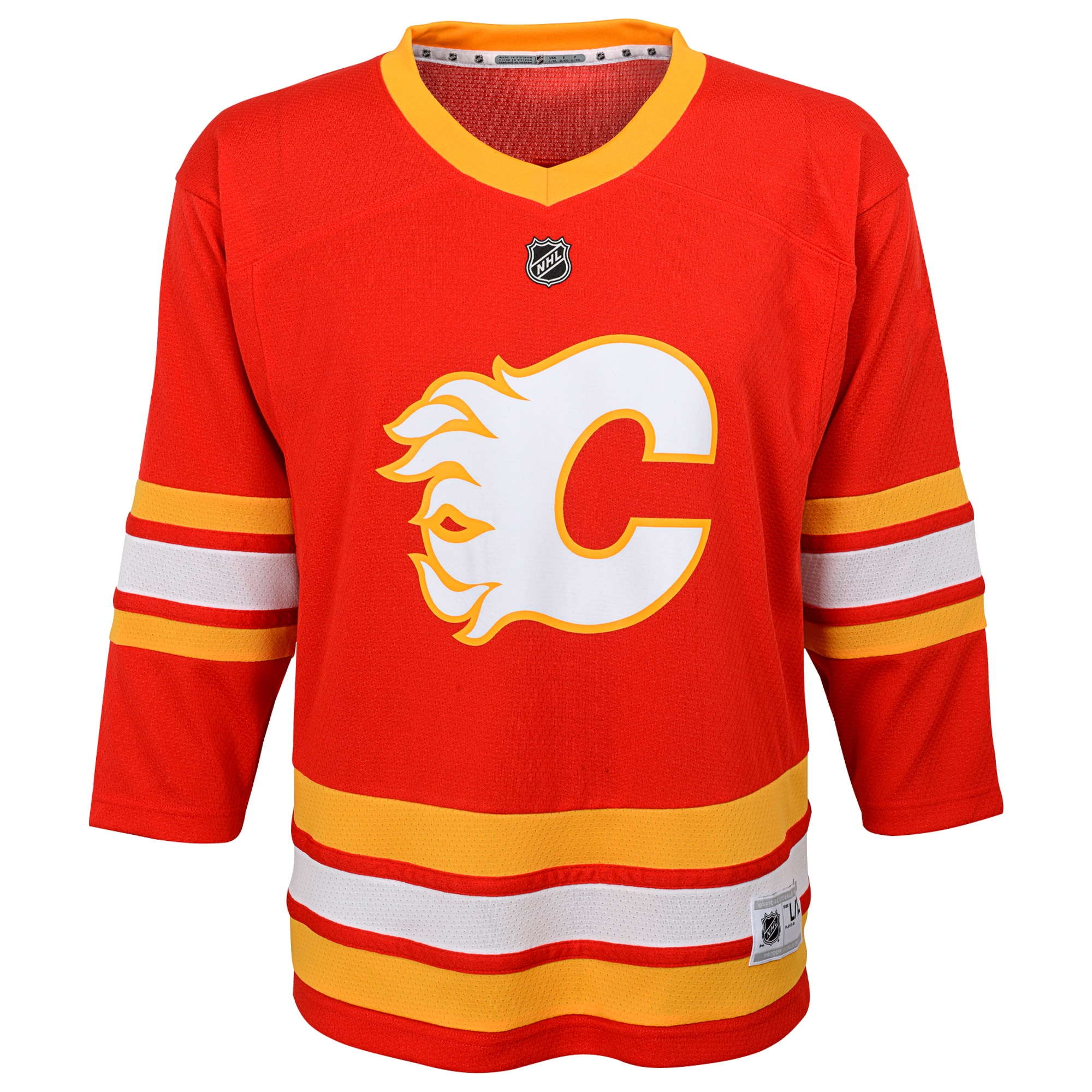 Calgary Flames Youth Home Replica Custom Jersey - Red
