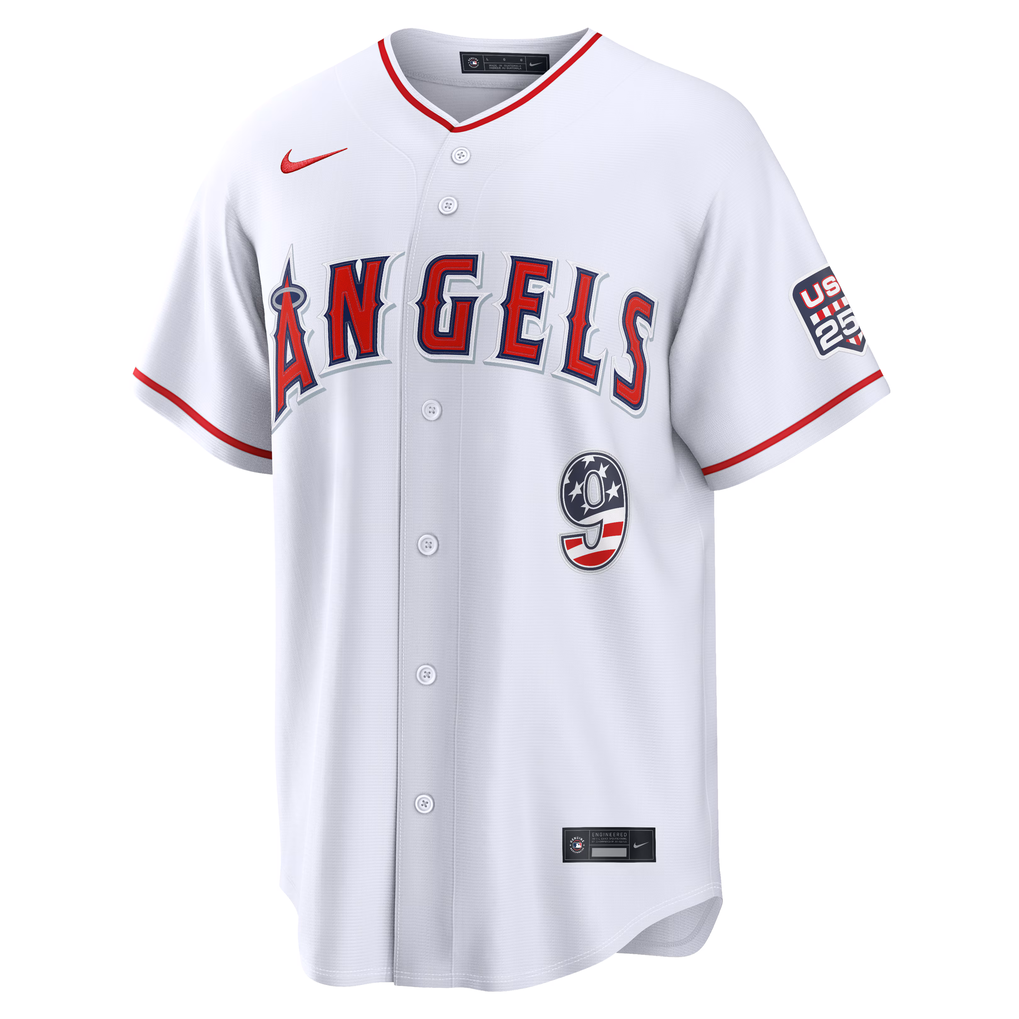 Fourth of July Los Angeles Angels Zach Neto Nike White USA 250 Stadium Jersey
