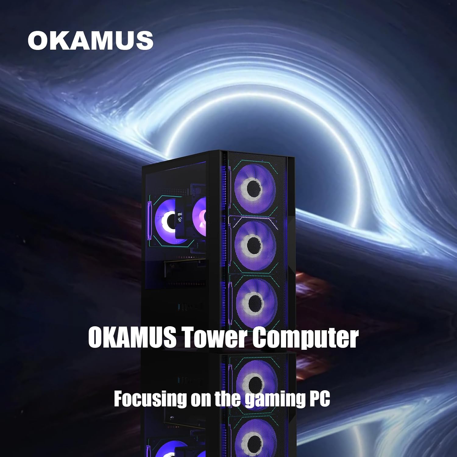 Gaming PC, i7 CPU Up to 4.0GHz, RX 590 2304 SP 8GB DDR5 Graphics Card, 512 GB M.2, 16 GB RAM Pre-Built Computer, ARGB Fans x 4, Win 11 Home .WiFi 6 + BT 5.3, 550W PSU (RX 590+512GB+16GB)