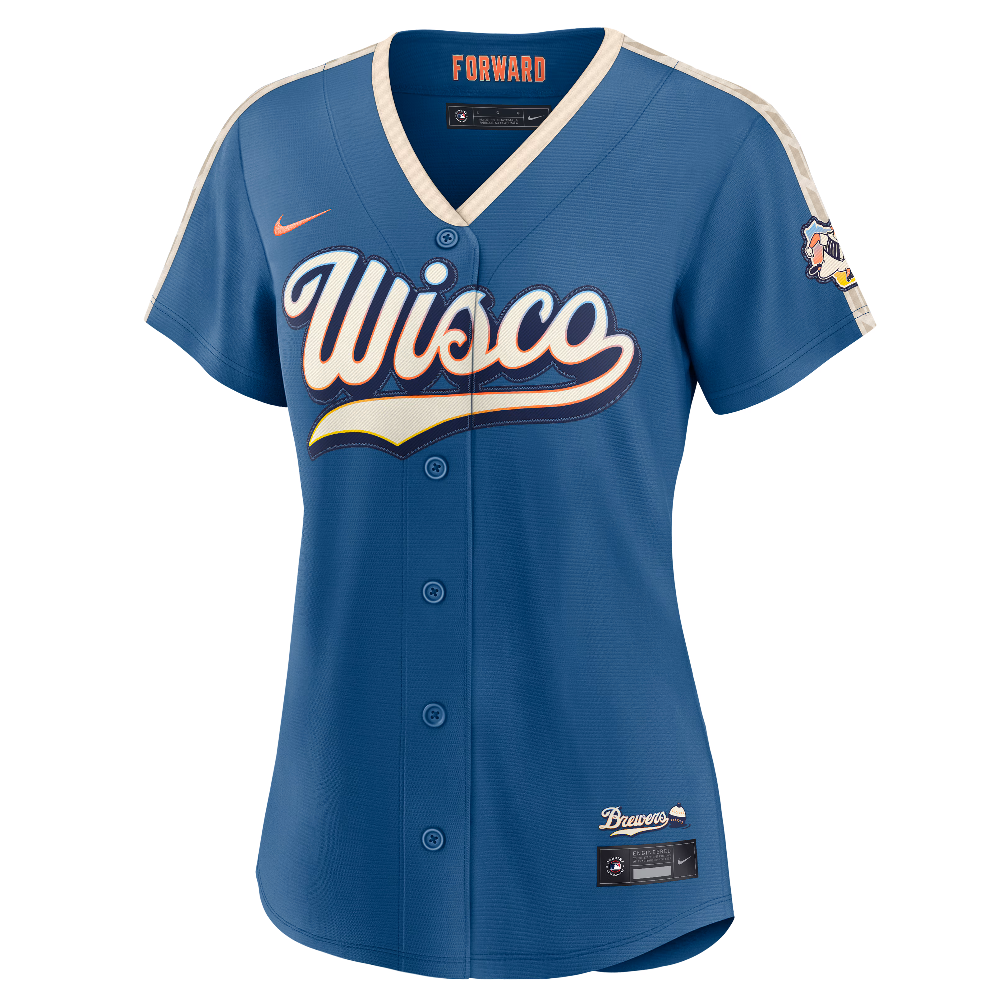 Milwaukee Brewers Nike Women's 2026 City Connect Stadium Jersey - Mineral Blue