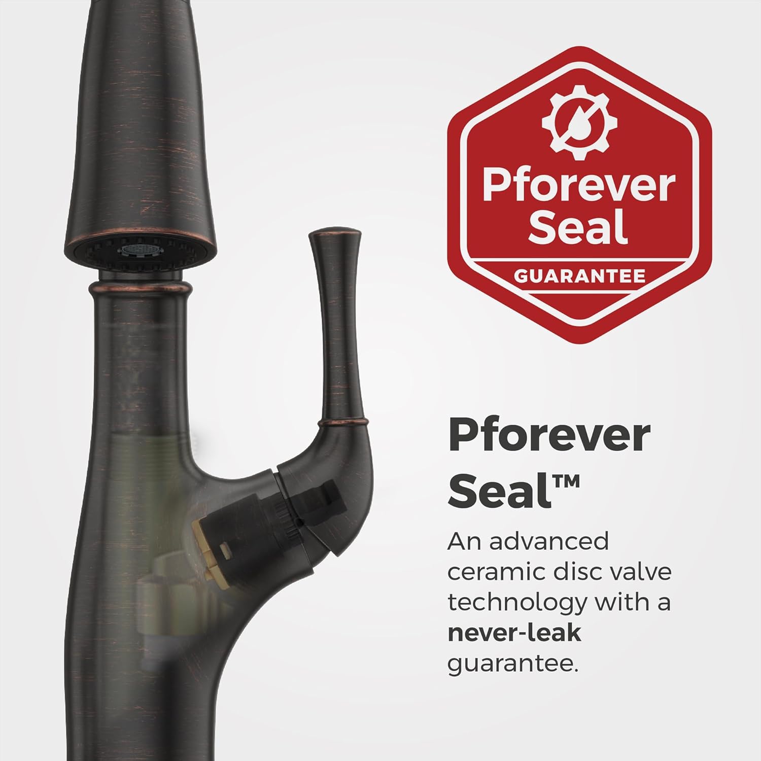 Pfister Alderwood Kitchen Faucet with Pull Down Sprayer and Soap Dispenser Single Handle High Arc Spout NSF Certified Tuscan Bronze Finish 360-Degree Swivel F5297AWY
