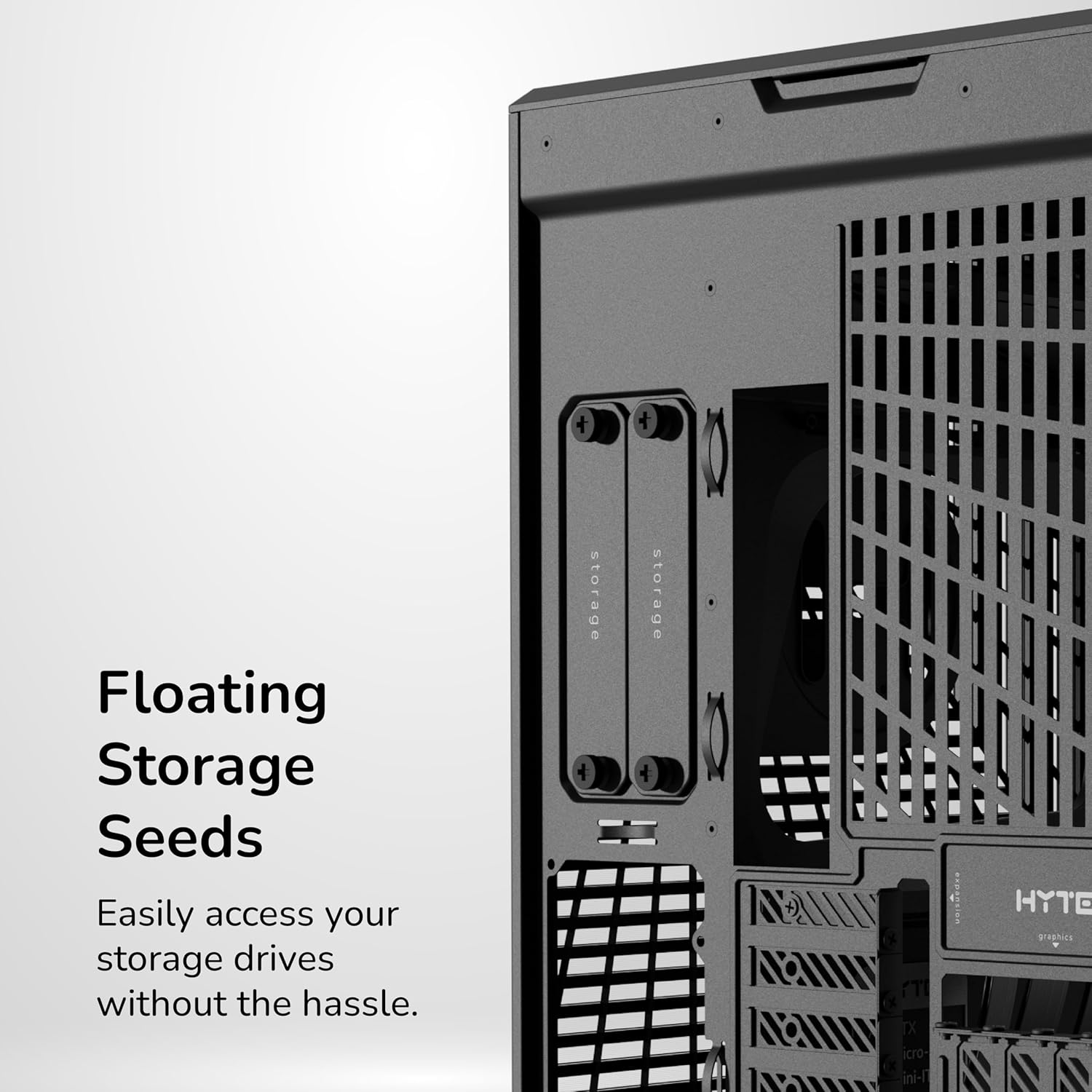 HYTE Y70 Touch Infinite Modern Aesthetic Gaming PC Case - Integrated 2.5K LCD Touchscreen Screen Display - Dual Chamber ATX Desktop Chassis - 10 Fan Capacity - Luxury PCIe 4.0 Riser Cable- Pitch Black