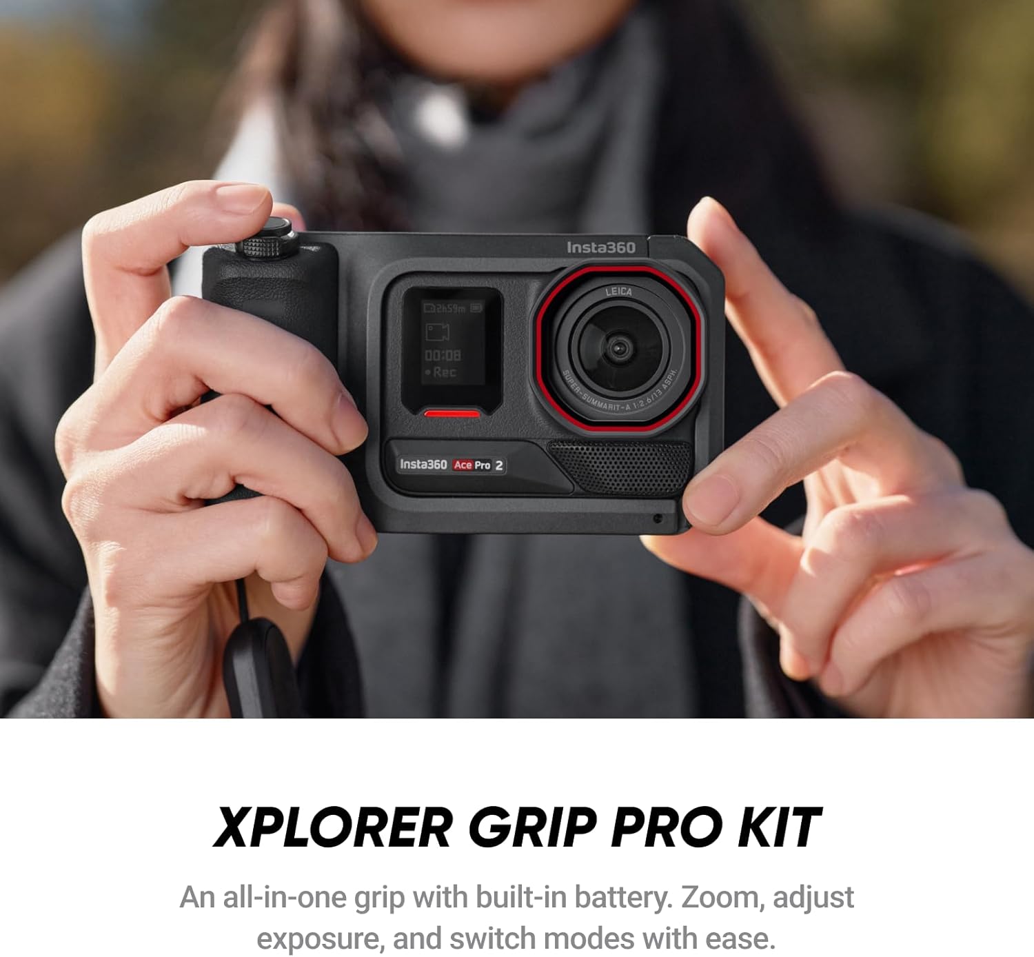 Insta360 Ace Pro 2 Xplorer Pro Bundle - 8K Waterproof Action Camera Co-Engineered with Leica, 1/1.3