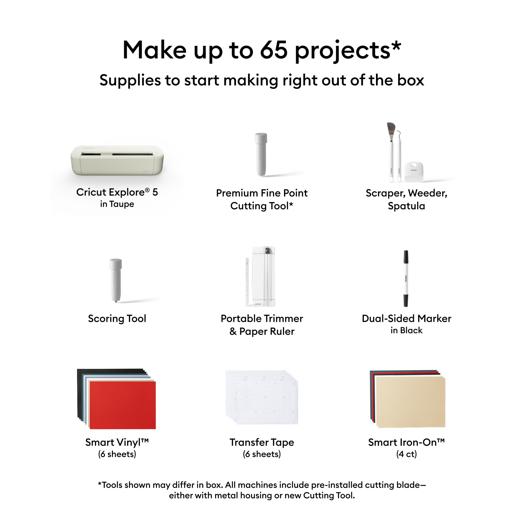 CRICUT Explore® 5 Essential Bundle - Cutting Machine & Supplies
