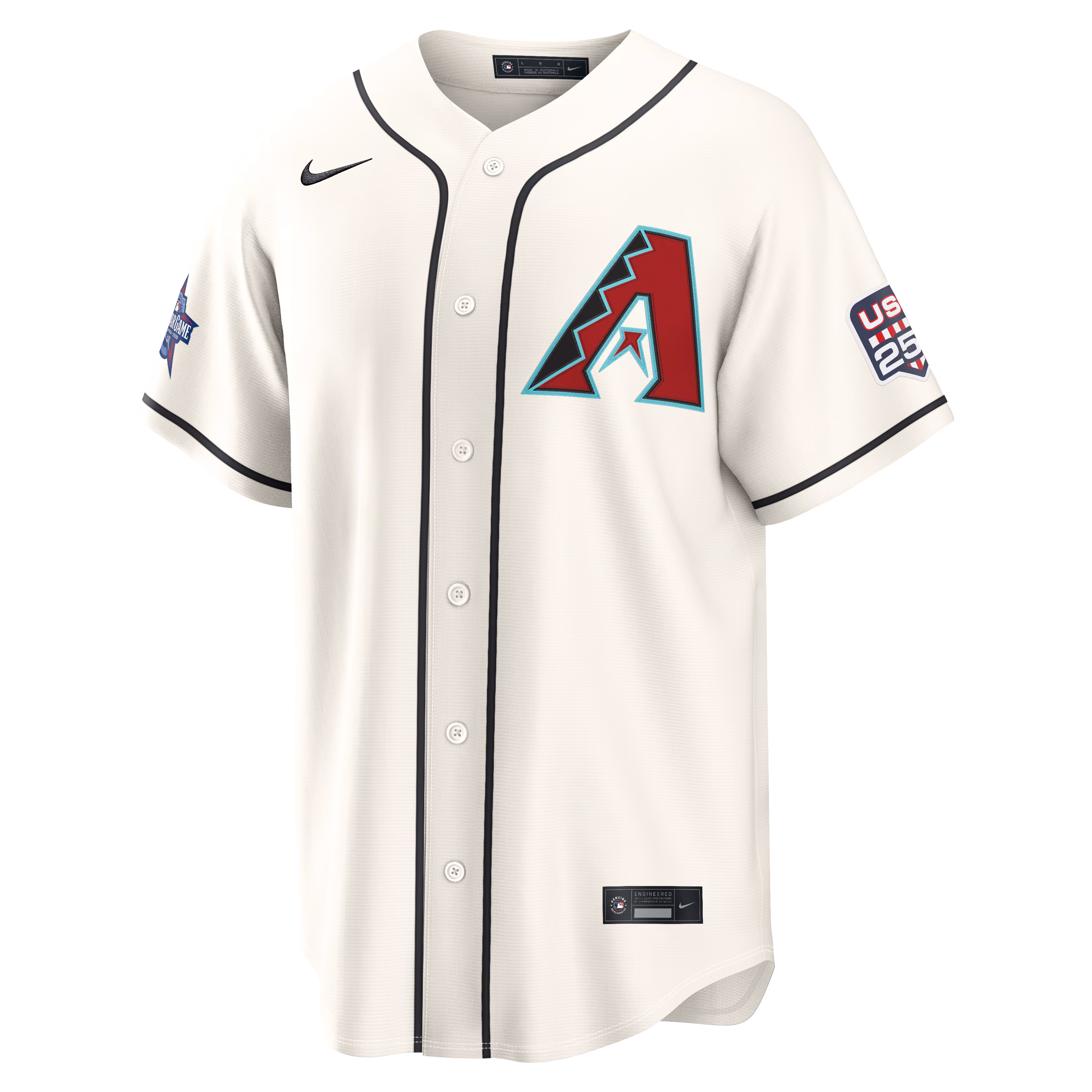 2026 All-Star Edition Stars & Stripes Arizona Diamondbacks Corbin Carroll Nike Cream Stadium Jersey