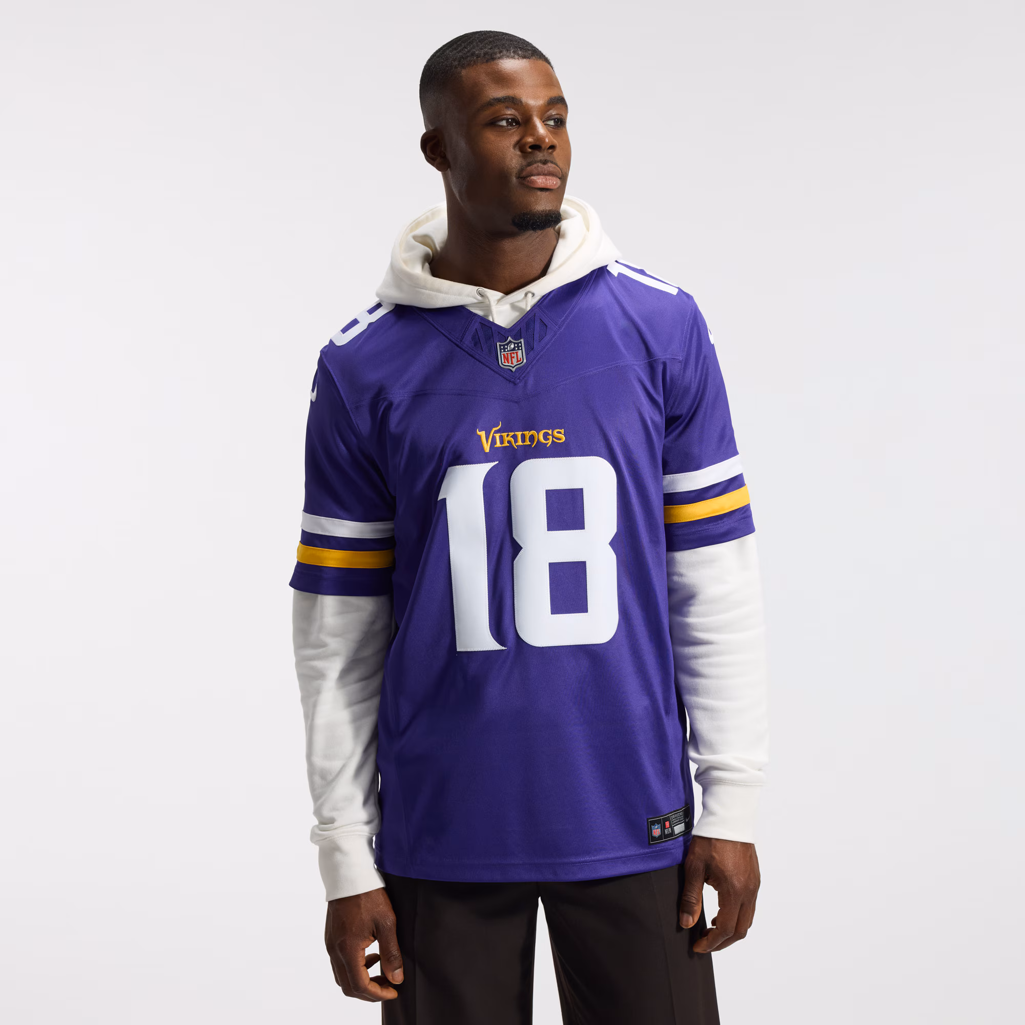 Justin Jefferson Minnesota Vikings Nike Vapor F.U.S.E. Stitched Limited Jersey - Purple