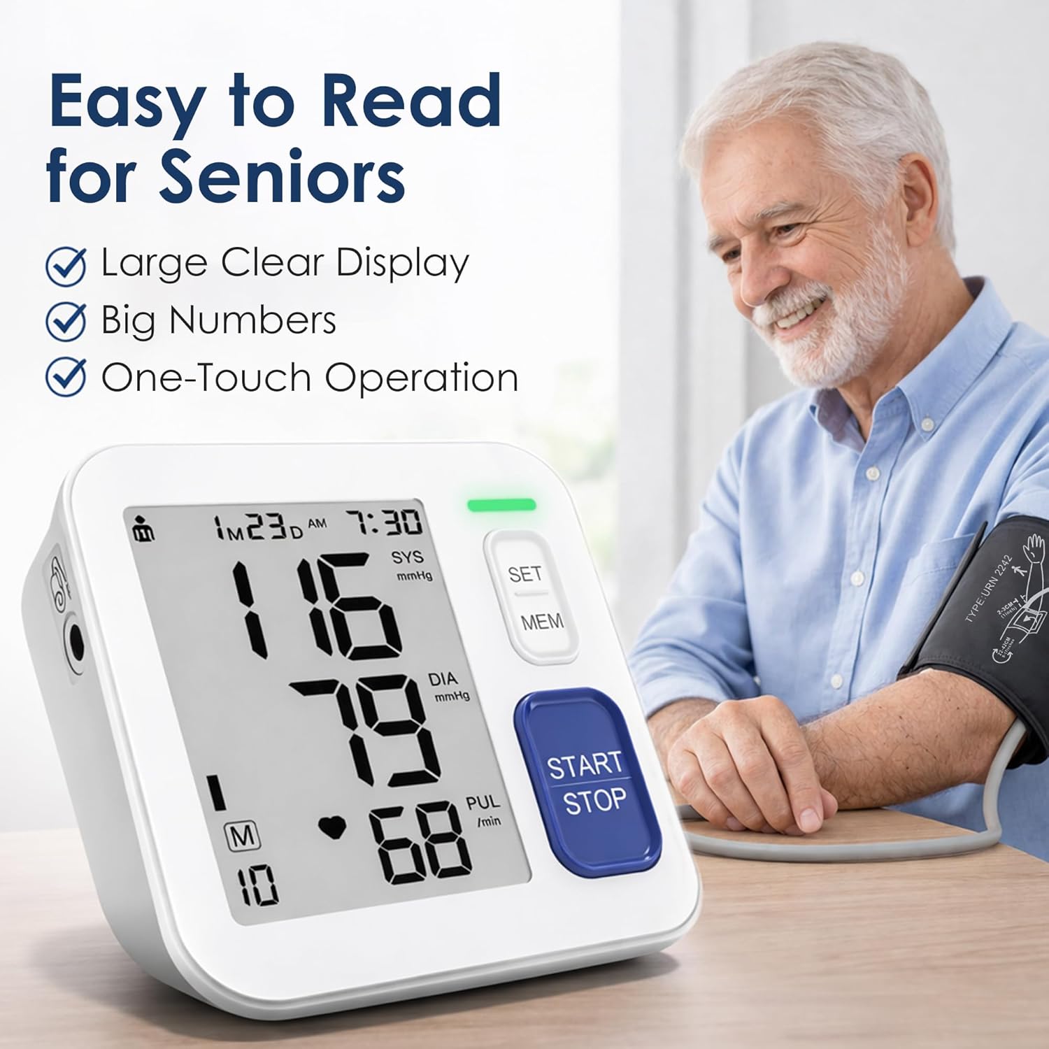 Blood Pressure Monitors for Home Use Upper Arm, Automatic Accurate BP Cuff 9