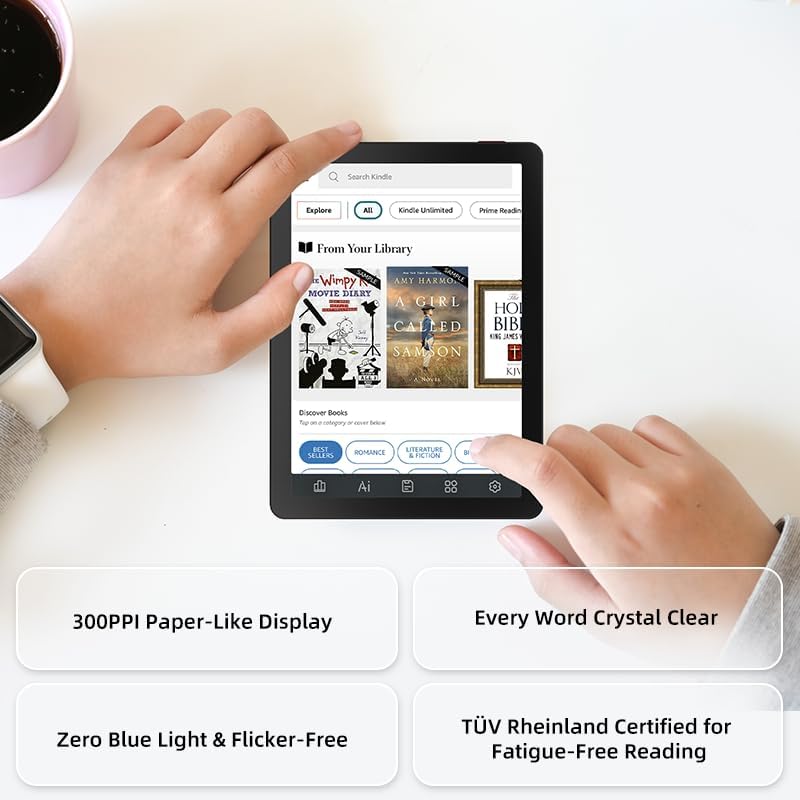 Bigme B6 Color Ebook Reader, 6 Inch E-Paper Tablet, 4GB+64GB Storage, Android 14, Black