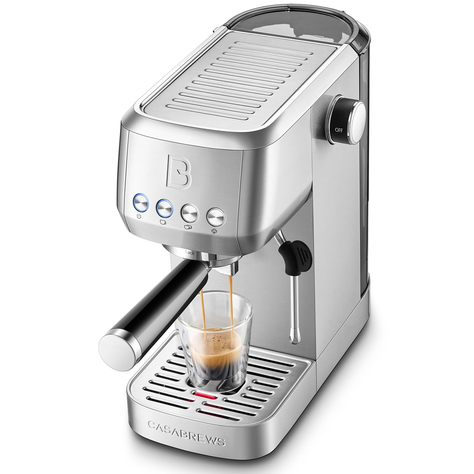 CASABREWS 3700 Essential Espresso Machine - 20 Bar, Stainless Steel