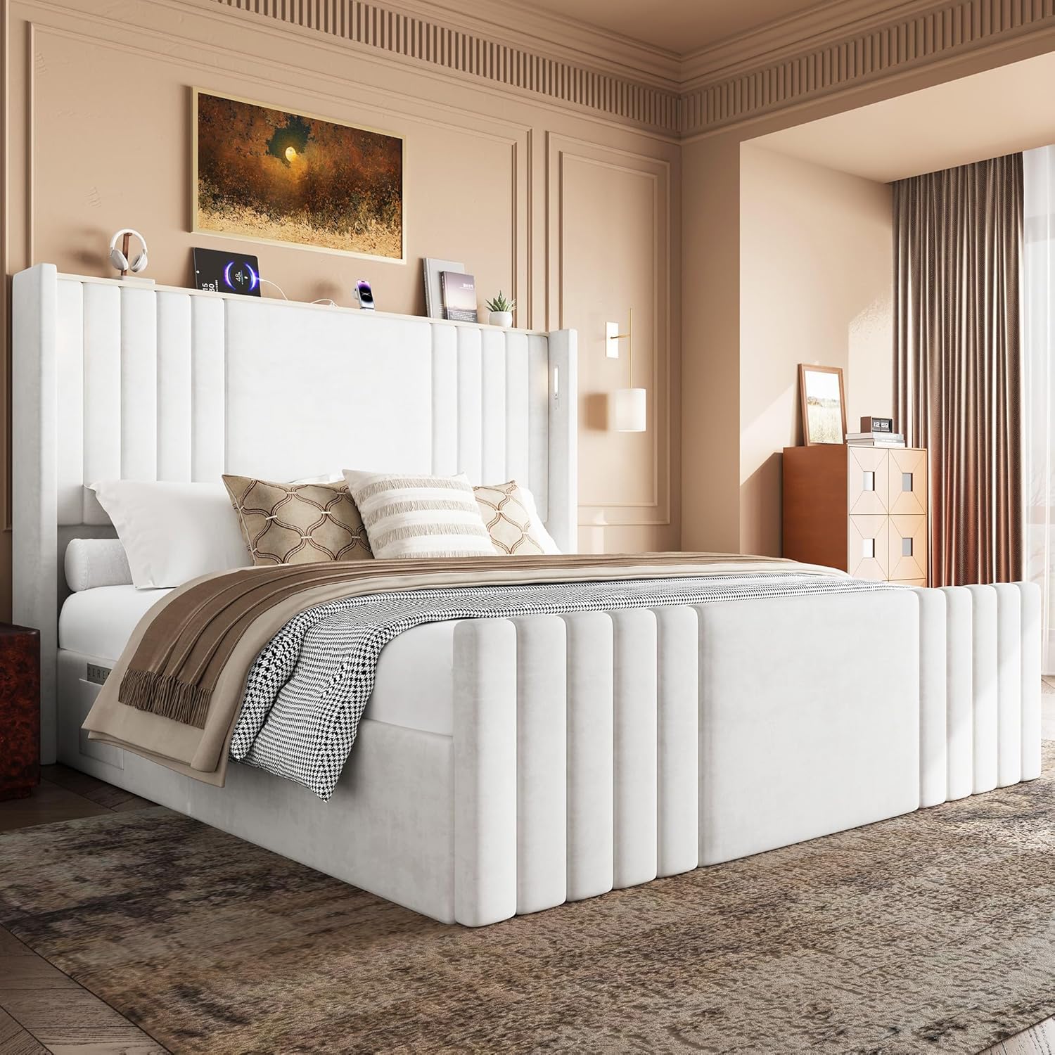Queen Bed Frame with 55.1