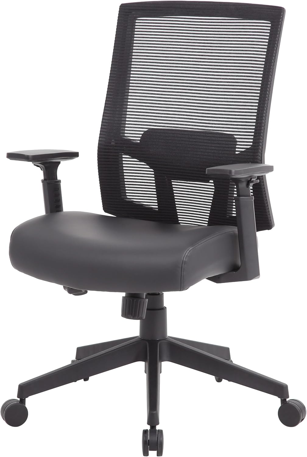 BOSS Ergonomic Mesh Task Chair with Adjustable Arms & Synchro-Tilt, Black