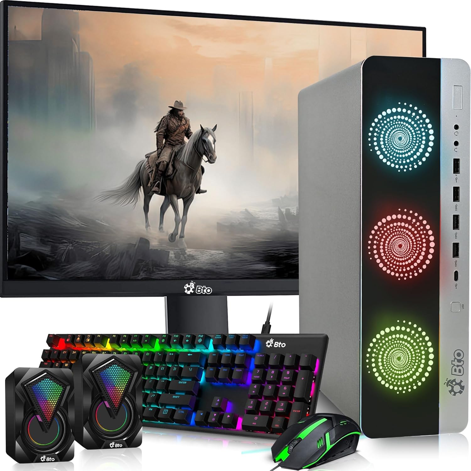 BTO BX8G3 Gaming Desktop Computer PC – Intel Core i5 6th Gen – 16GB RAM – 512GB SSD – GeForce GTX 1050 Ti – New 24