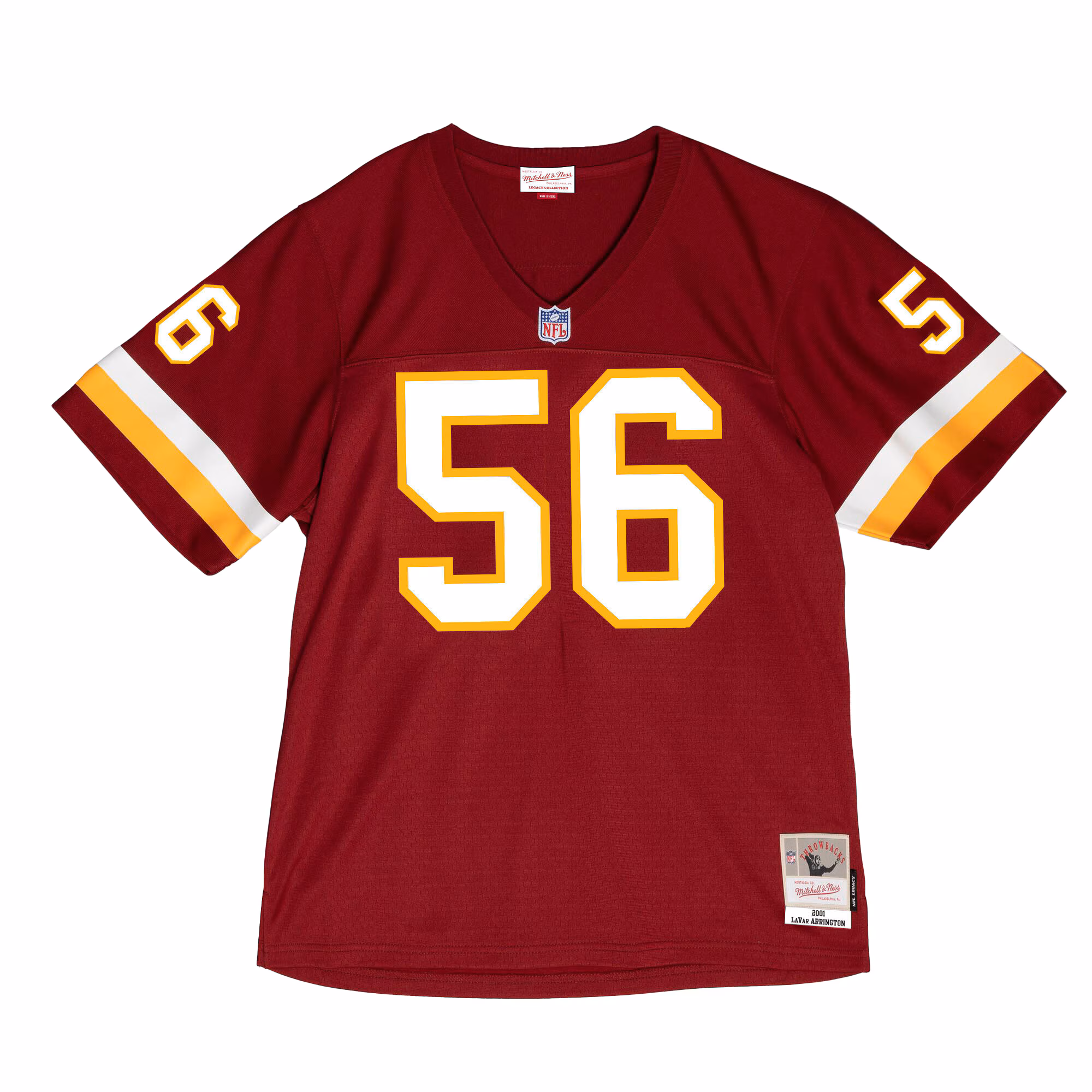 LaVar Arrington Washington Commanders Mitchell & Ness 2001 Legacy Throwback Replica Jersey - Burgundy