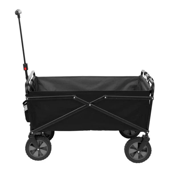 Seina Manual 150 Pound Capacity Heavy Duty Folding Utility Cart Black/Gray