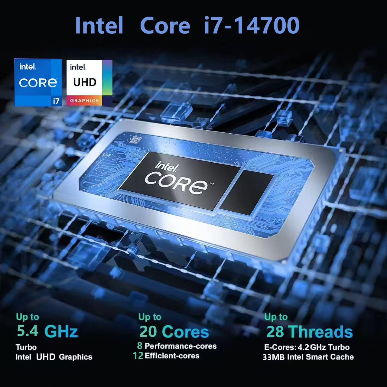 Lenovo IdeaCentre Liter Tower Desktop Computer • 20-core Intel Core i7-14700 Processor • 16GB DDR5 • 512GB SSD • Office 365 for The Web • HDMI + VGA, Wi-Fi 6 • Wired Keyboard & Mouse • Windows 11
