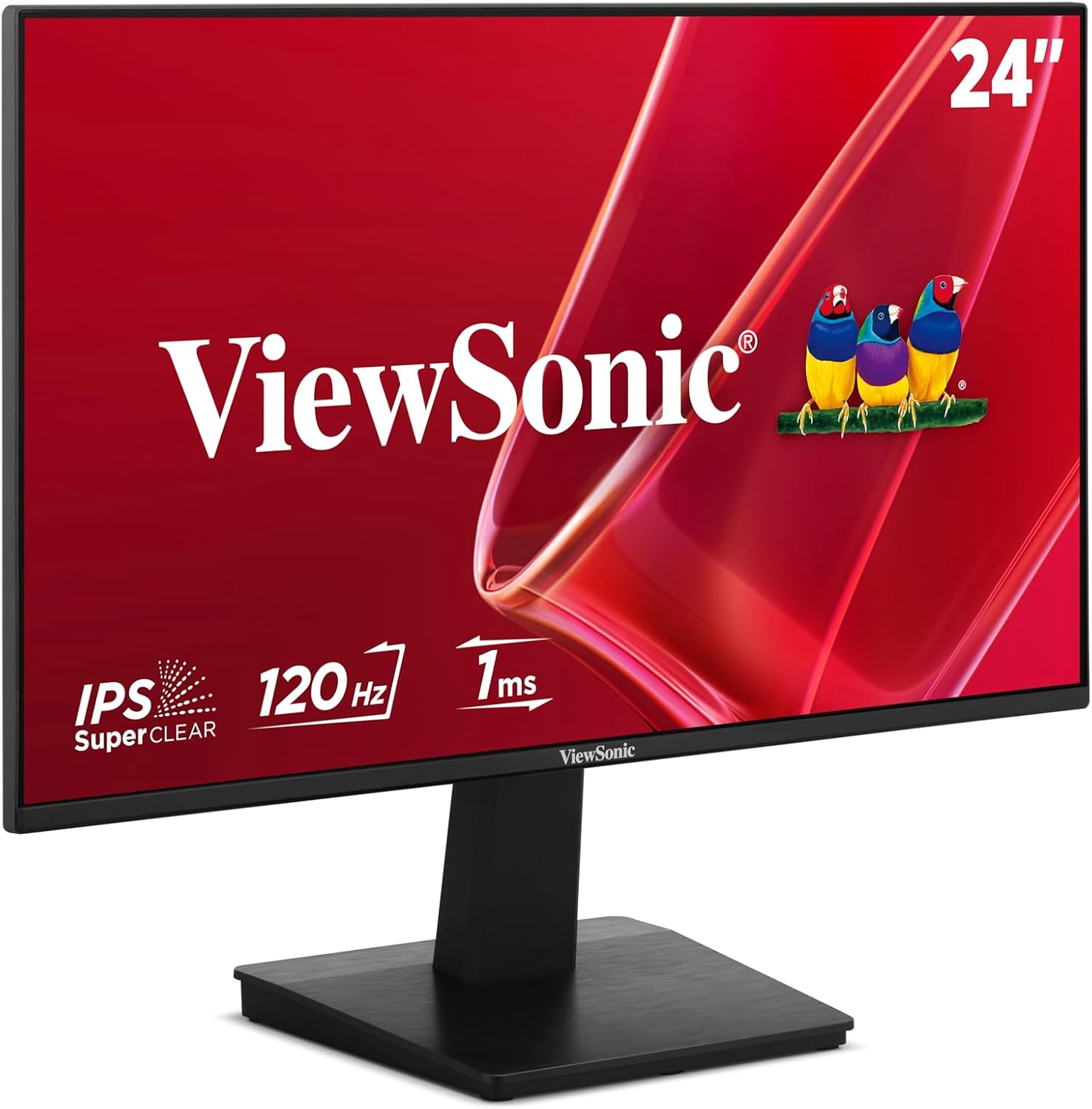 ViewSonic VA2448-MH 24 Inch 1080p Monitor, IPS Display with 120Hz for Smooth Home and Office Viewing, Variable Refresh Rate, HDMI, and VGA Inputs