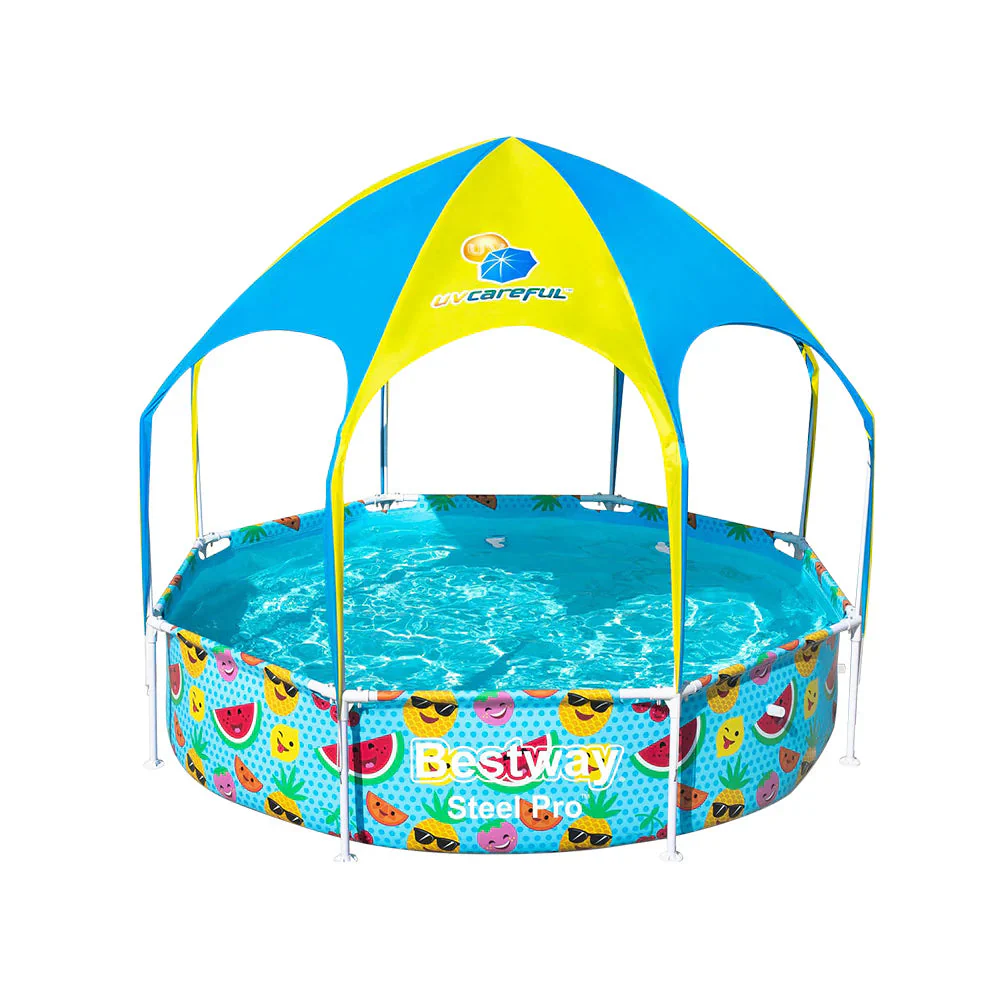 UPF 40+ Kids Pool Canopy 244x51cm Steel Frame Bestway