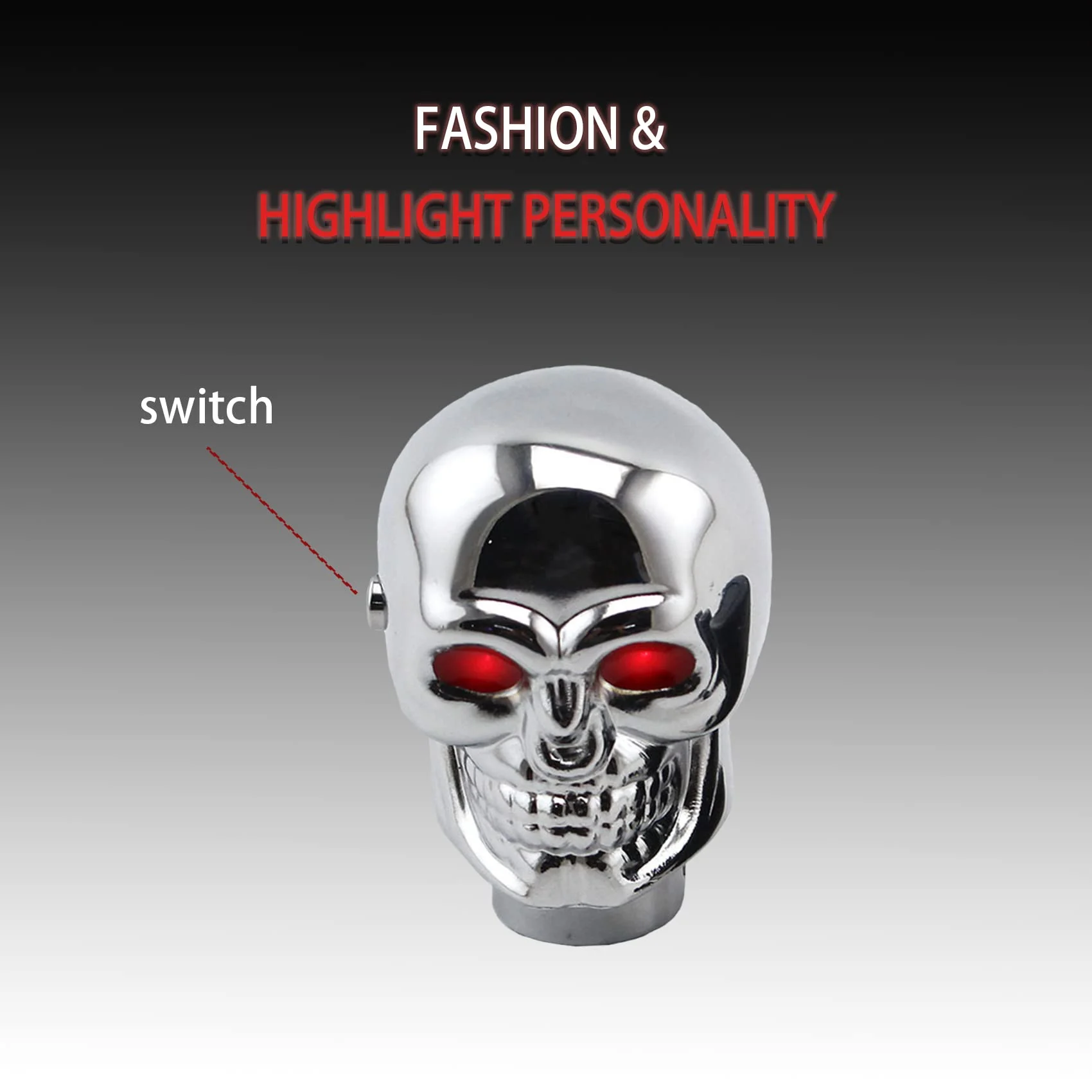 Skull Shifter Knob Fit Most Automatic Transmissions