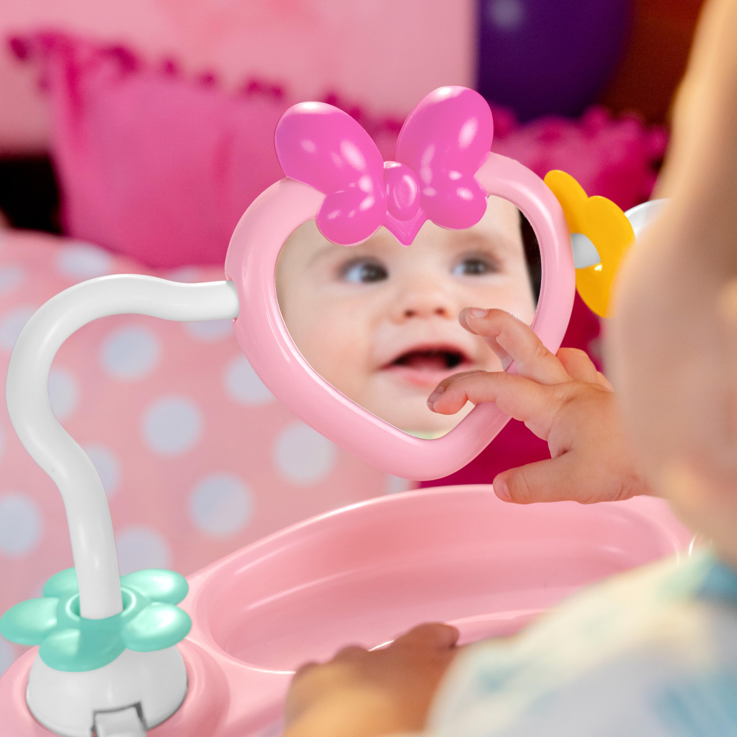 BRIGHT STARTS Minnie Mouse Baby Activity Center Jumper with Toys