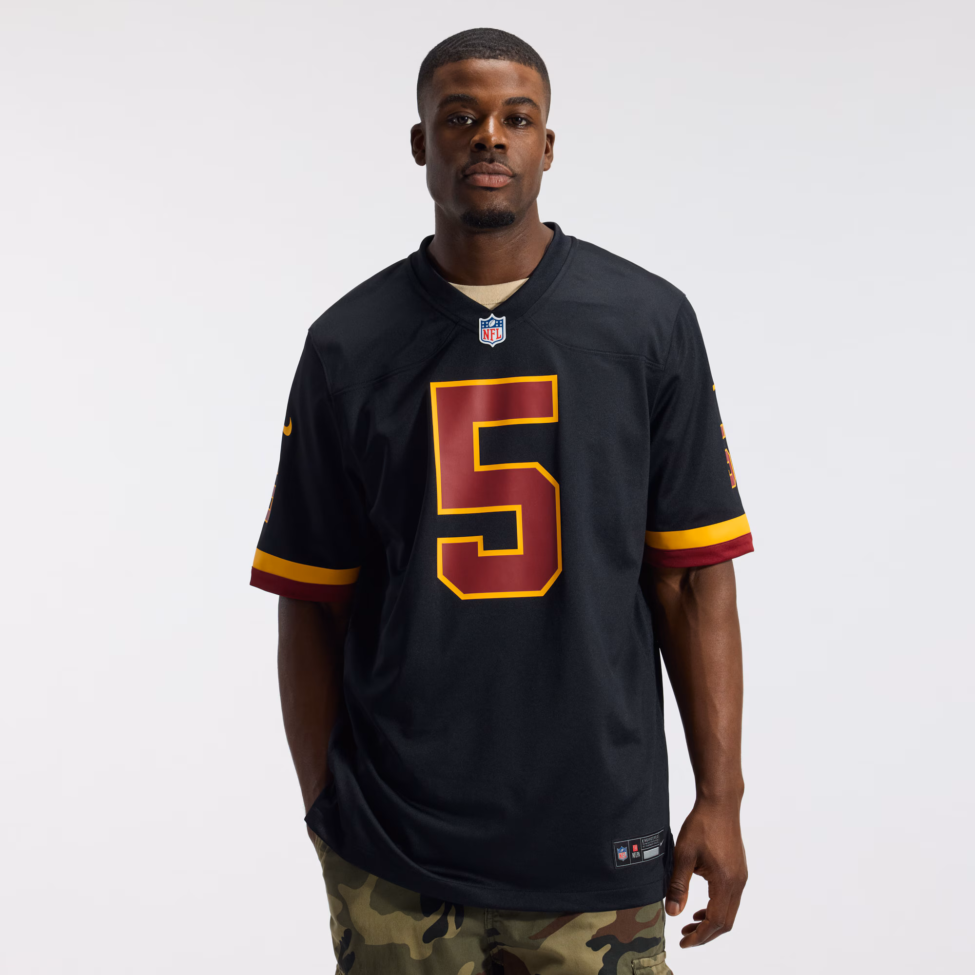 Hail Raiser Jayden Daniels Washington Commanders Nike Alternate Game Jersey - Black