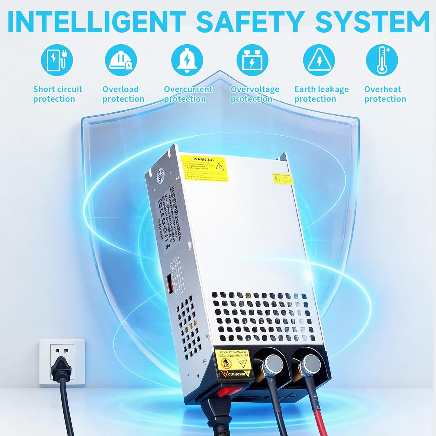 110V AC to 12V DC Converter 125A 1500W Power Supply, DC 12V Power Supply 1500wTransformer for Motor Pump CCTV Security Camera Car Stereo 3D Printer