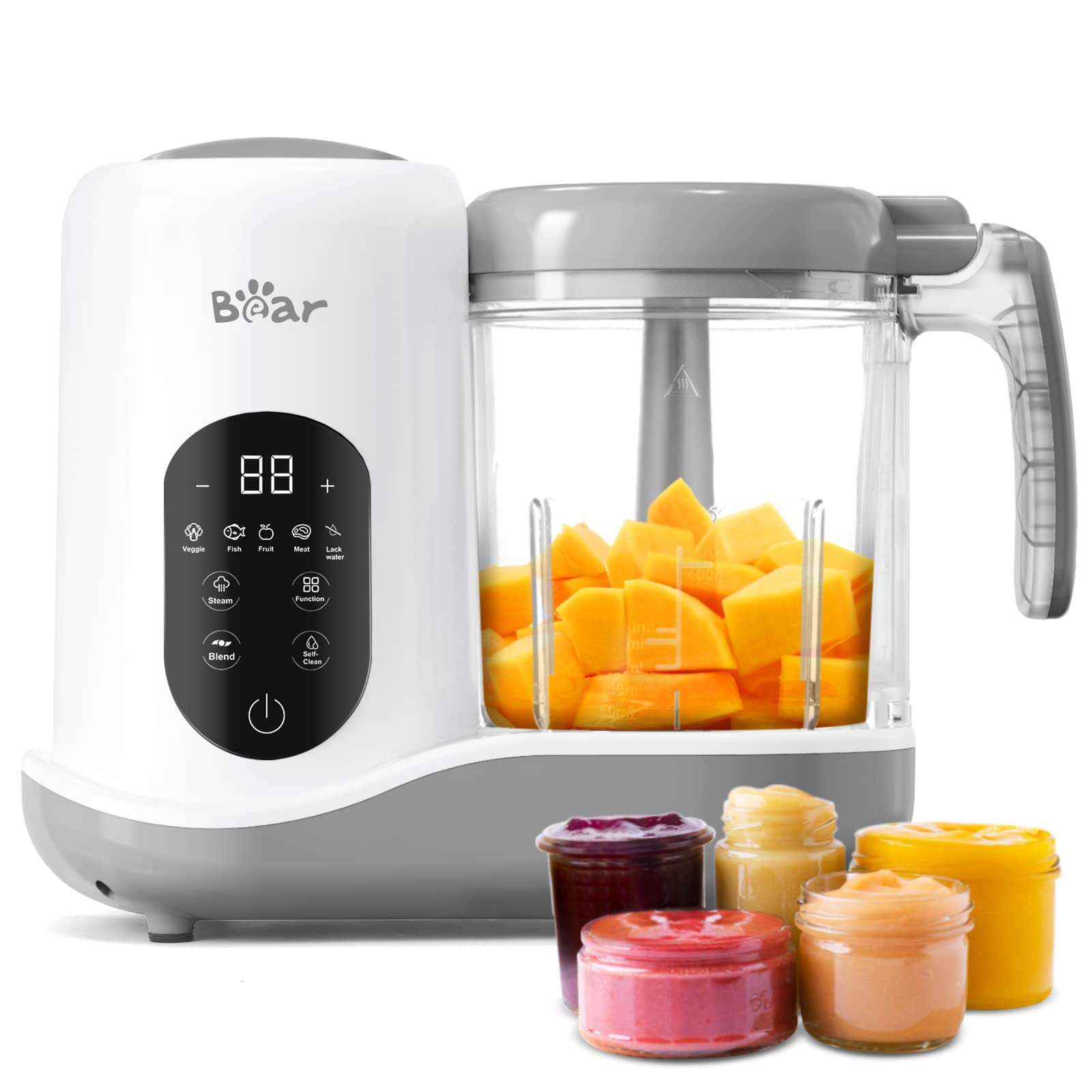 BAR BEAR 2024 Baby Food Maker | One-Step Steamer & Blender
