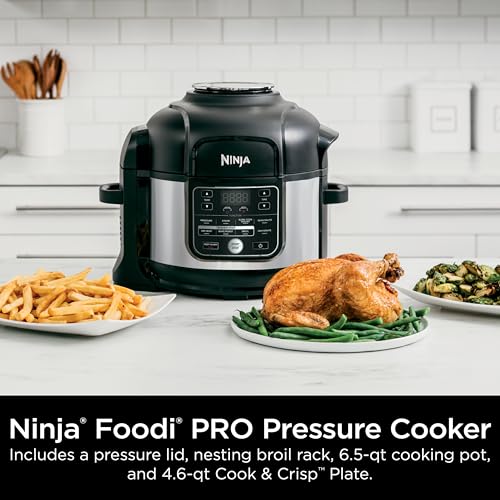 Ninja Foodi 10 in 1, 6.5 Quart Pro Pressure Cooker Air Fryer Multicooker, Precise Heating, Stainless (OS300): Home & Kitchen