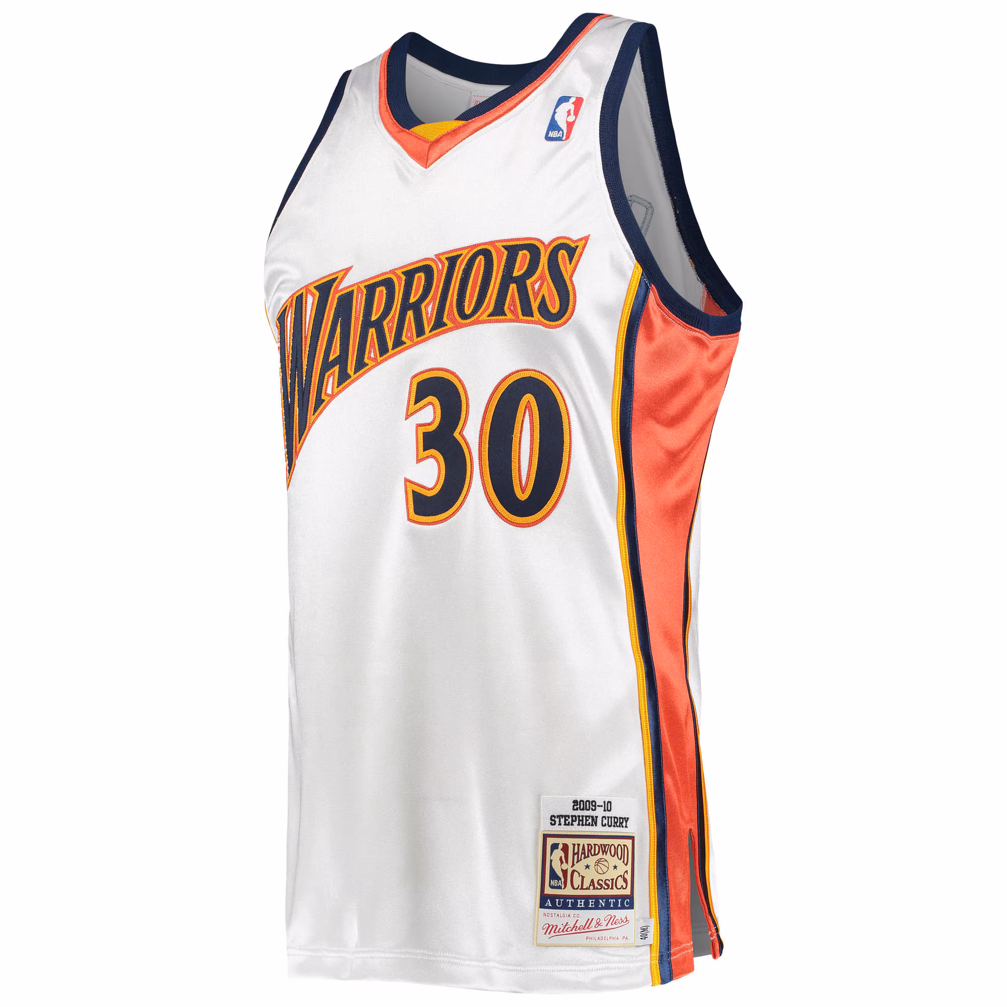 Stephen Curry Golden State Warriors Mitchell & Ness 2009/10 Hardwood Classics Authentic Jersey - White