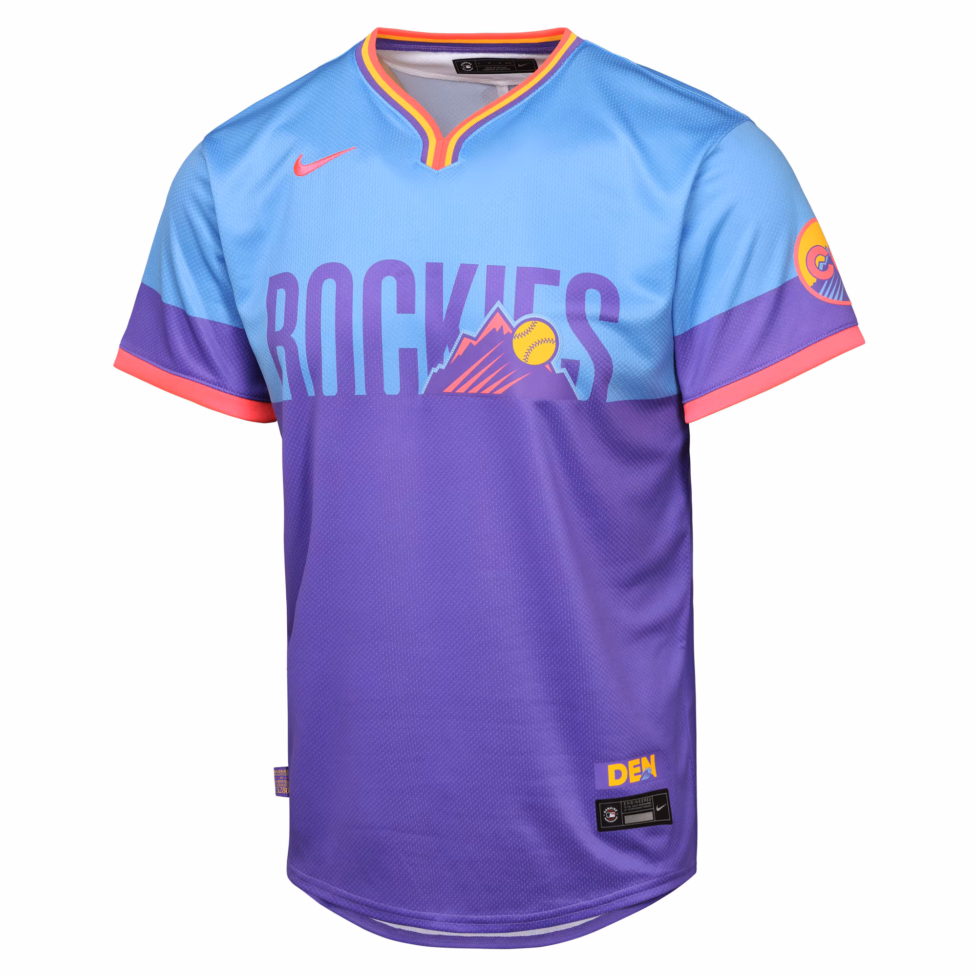 Colorado Rockies Nike Youth 2025 City Connect Limited Jersey - Purple/Light Blue