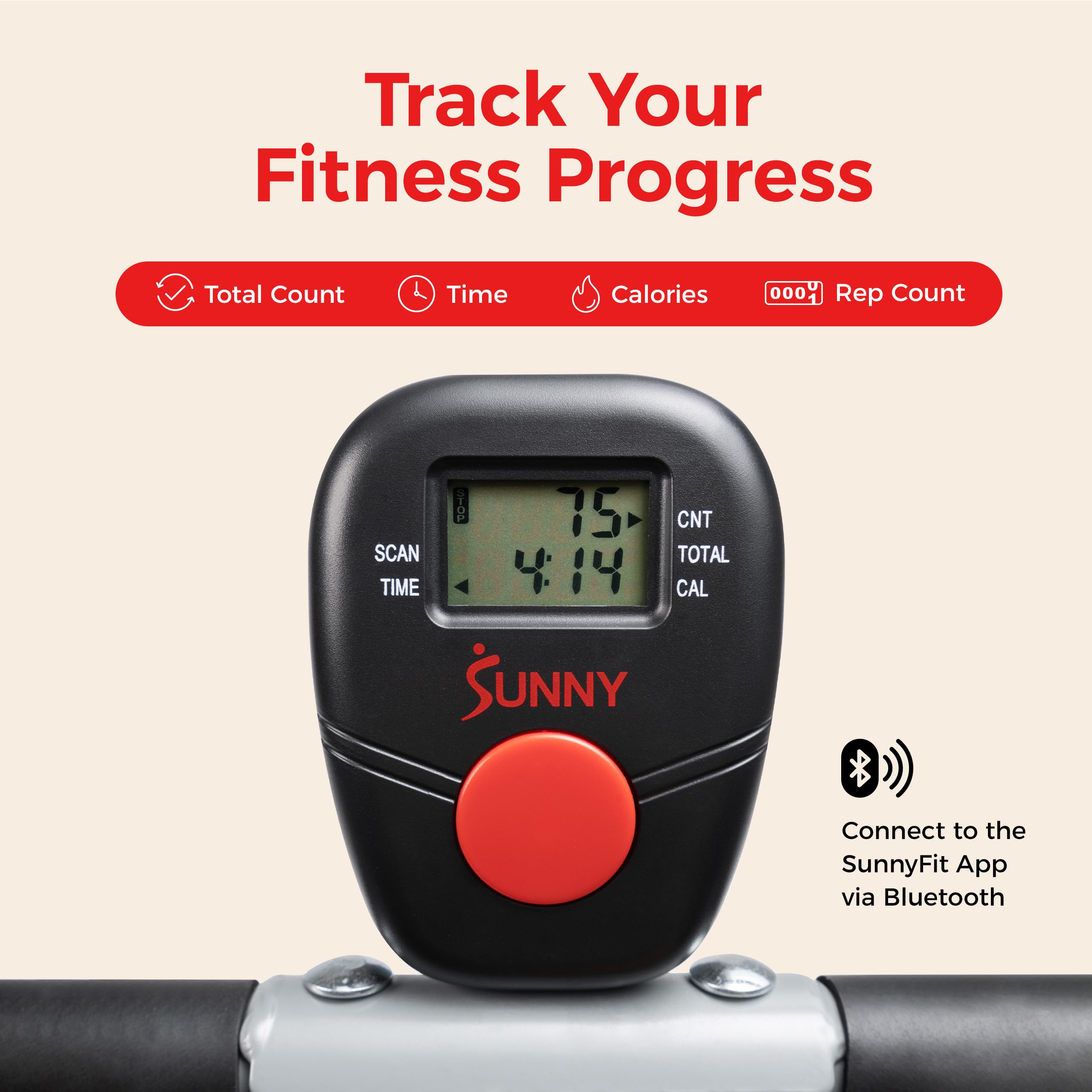 SUNNY HEALTH & FITNESS Smart Row-N-Ride Glute Trainer - Foldable Rower