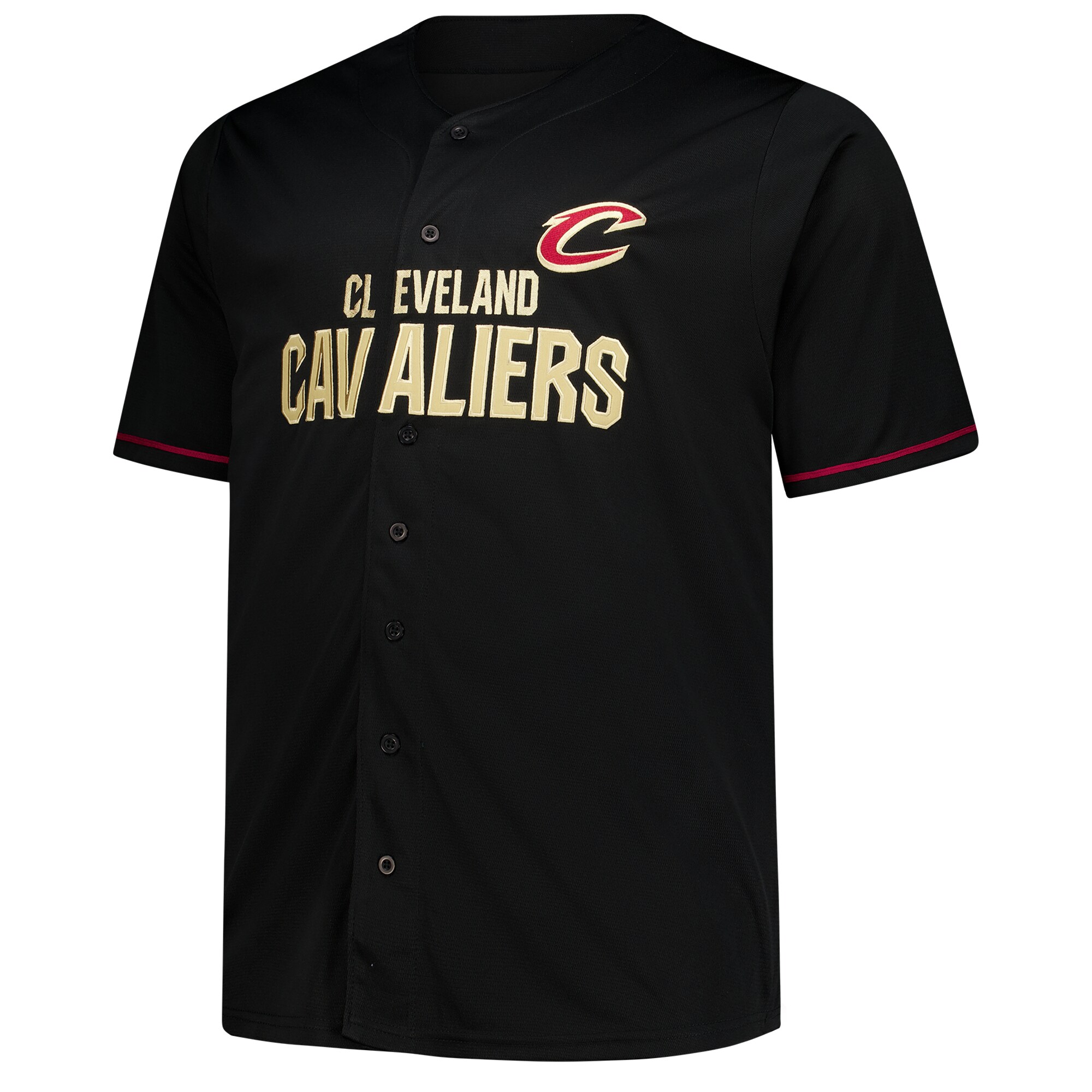 Cleveland Cavaliers Fanatics Big & Tall Pop Full-Button Jersey - Black