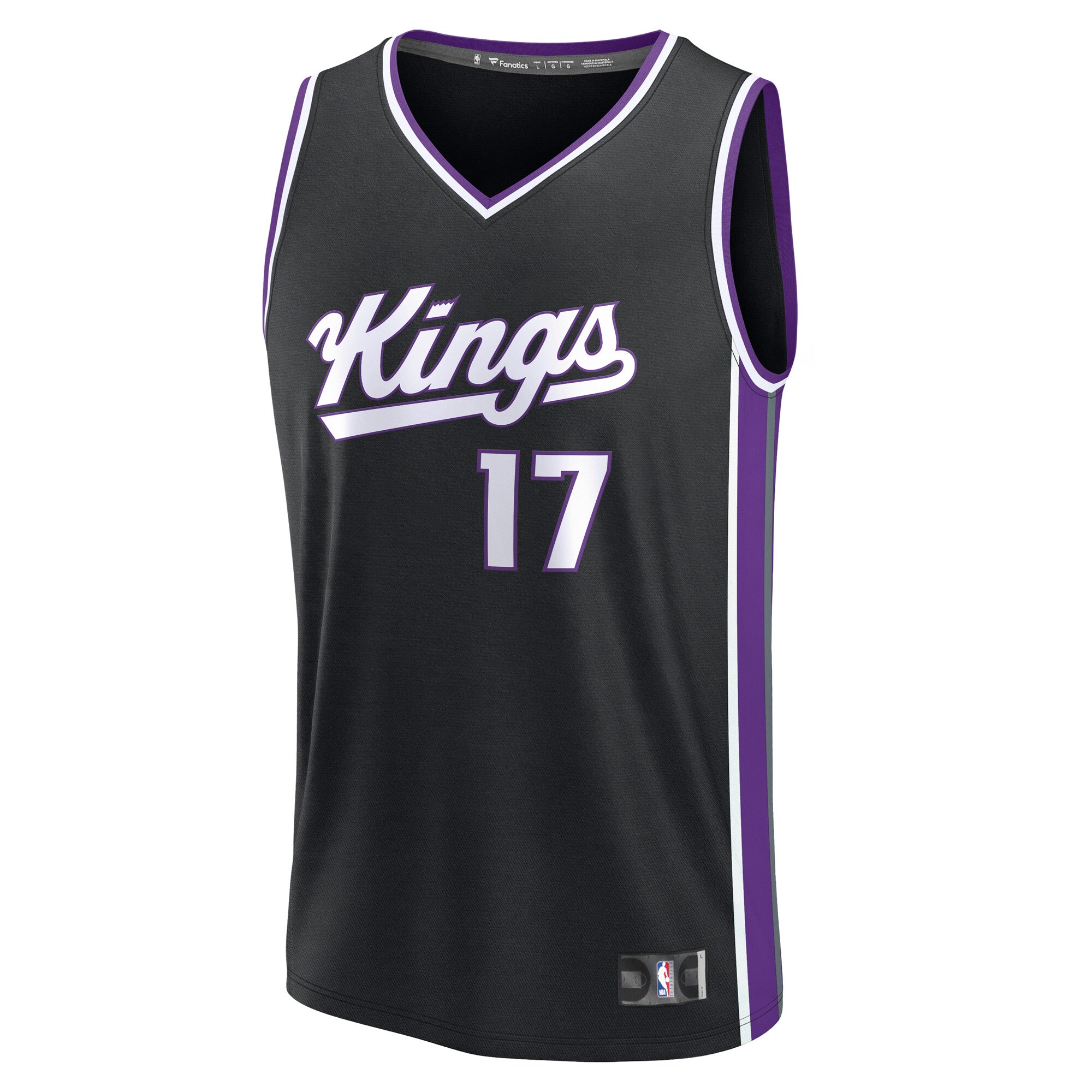 Jonas Valančiūnas Sacramento Kings Fanatics Youth Fast Break Replica Player Jersey - Black - Icon Edition