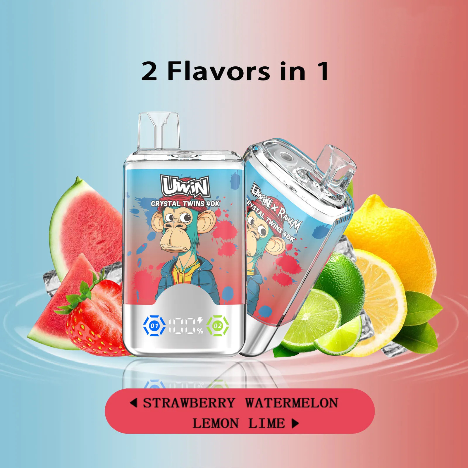 Uwin Twins Crystal 40K 2 In 1 Puffs 40000 Disposable Vape