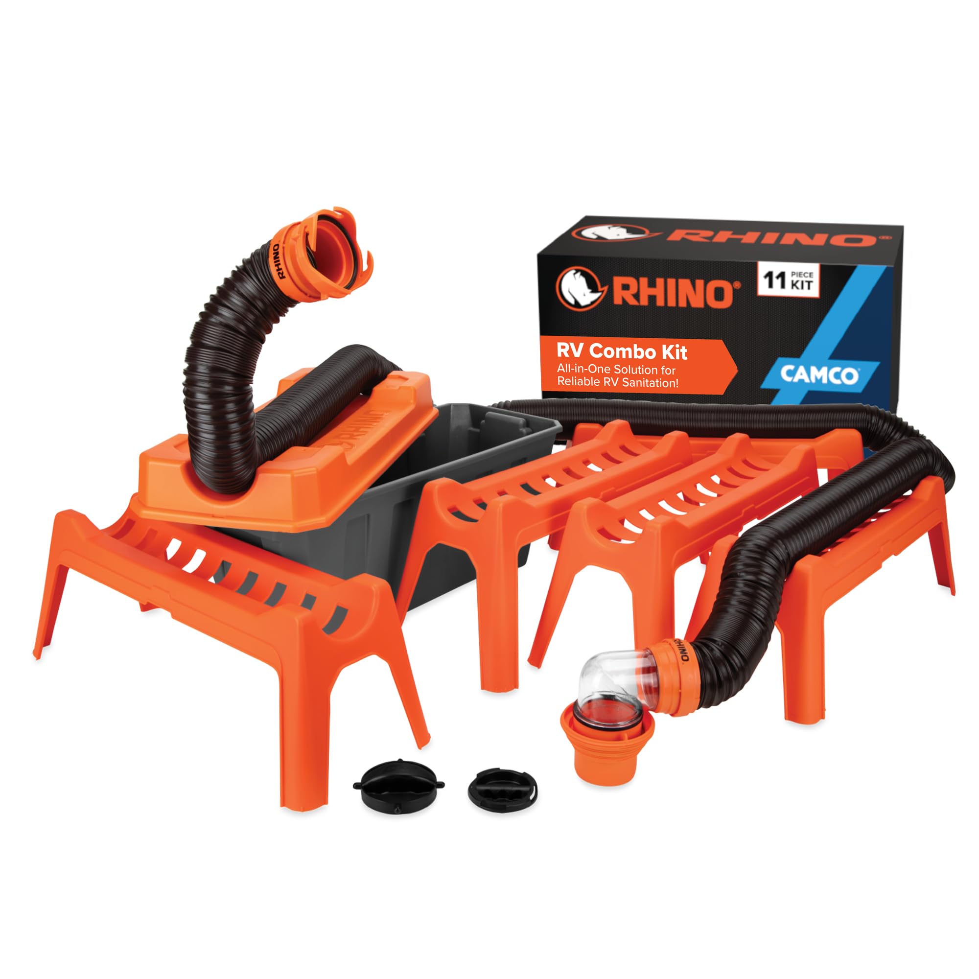 CAMCO Rhino Ultimate 20' RV Sewer Hose Kit - 11 Pieces