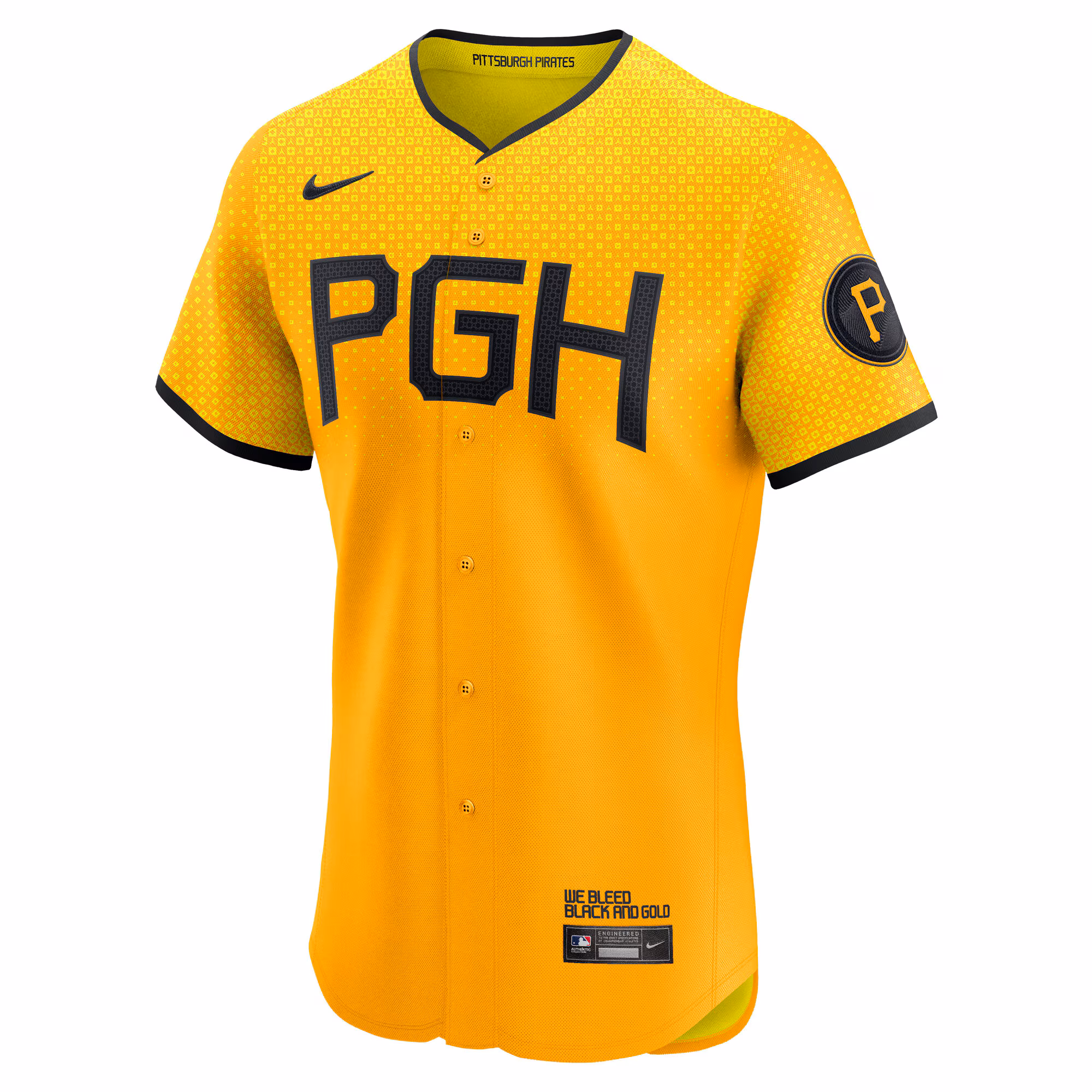 Pittsburgh Pirates Nike City Connect  Elite Jersey - Gold