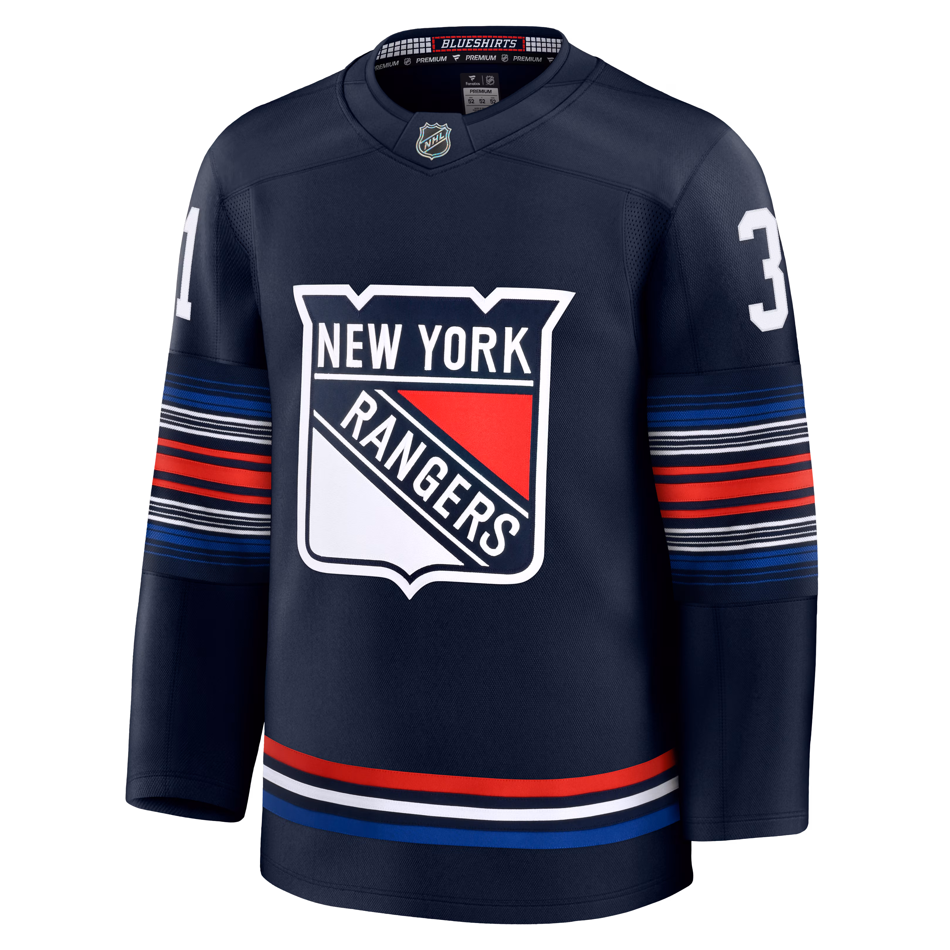 Igor Shesterkin New York Rangers Fanatics Alternate Premium Jersey - Navy