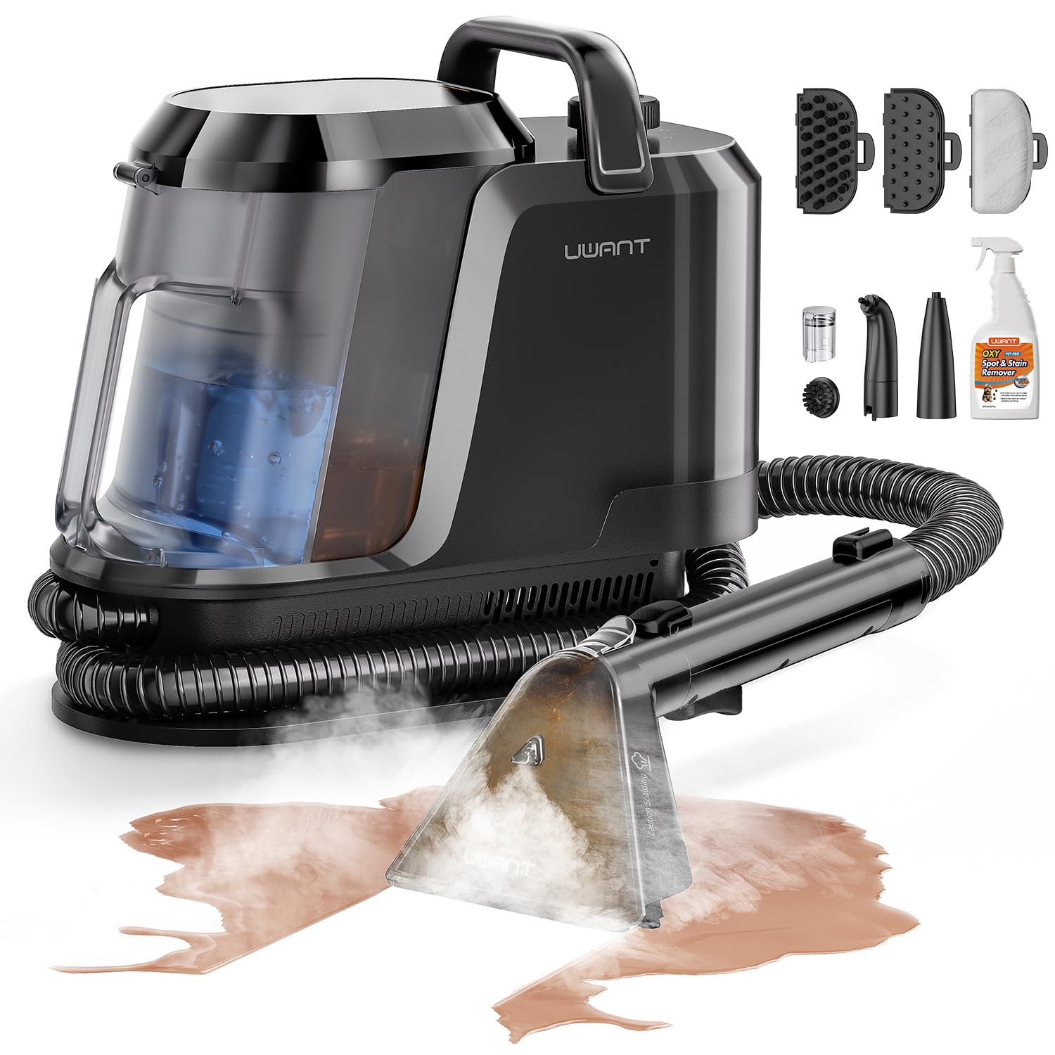 UWANT Carpet Cleaner Machine with Powerful Suction & Steam