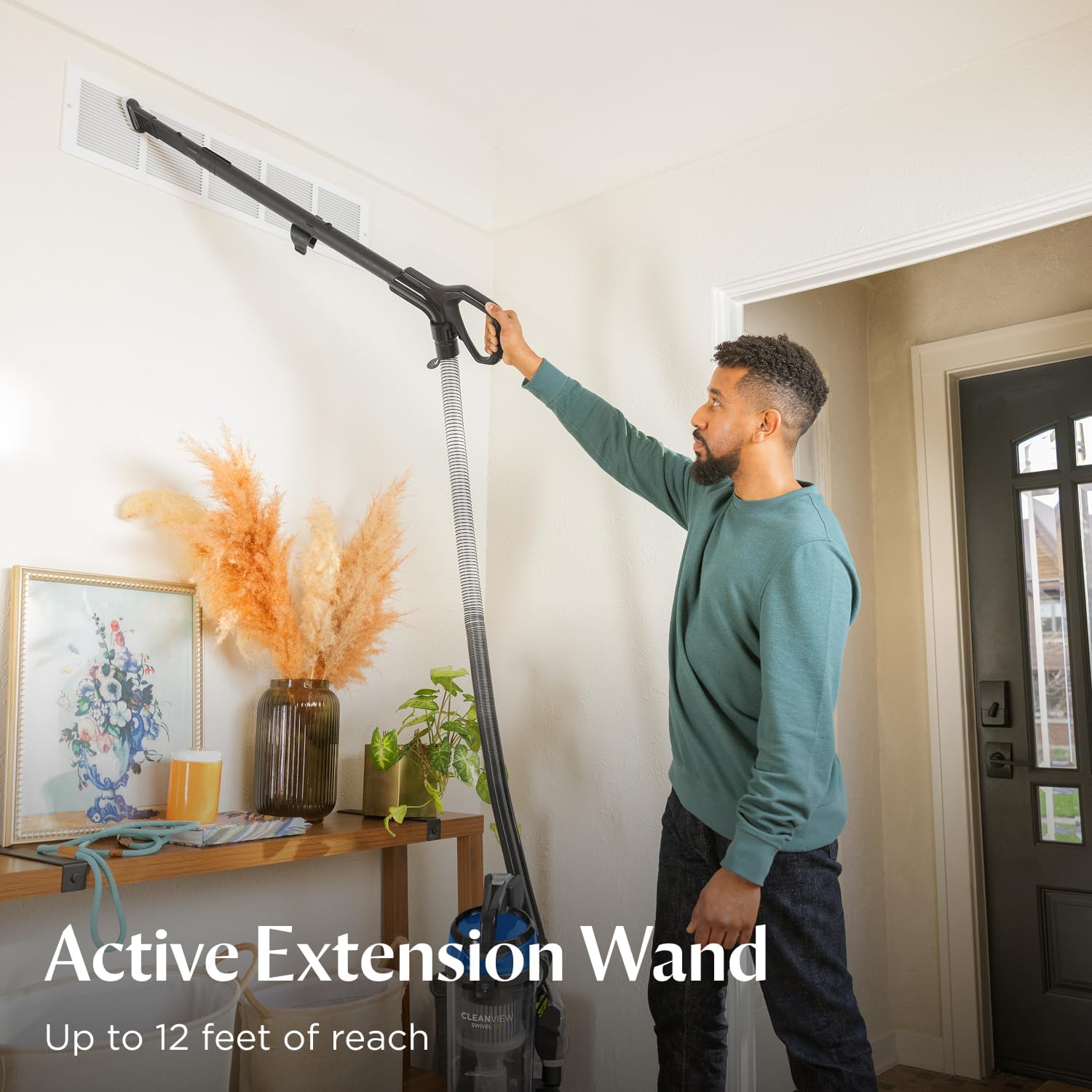 Bissell CleanView Swivel Vacuum with Triple Action Brush Roll, Swivel Steering, Extension Wand, Easy-Empty Dirt Tank, Multi-Cyclonic Suction System