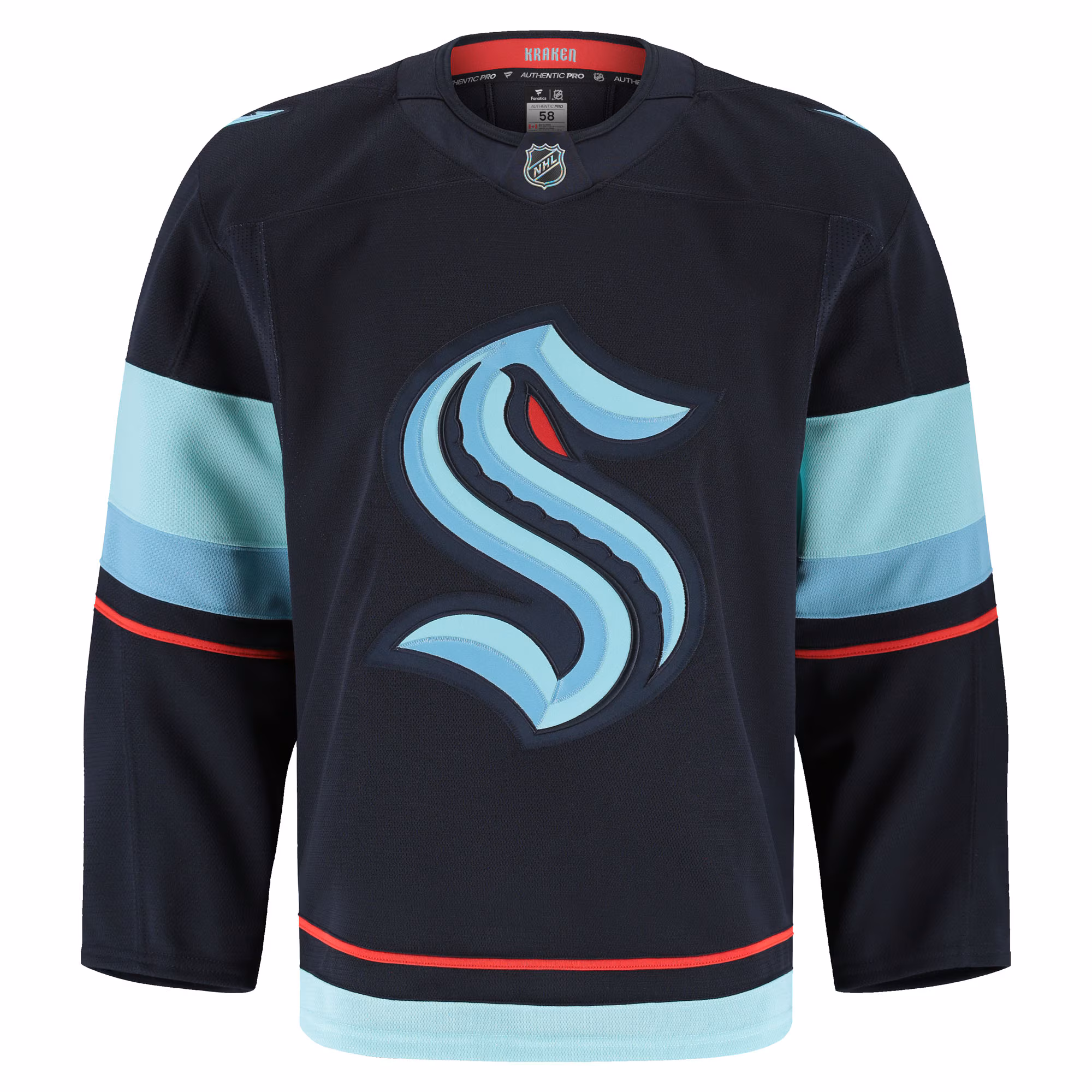 Seattle Kraken Fanatics Home Authentic Pro Jersey - Deep Sea Blue