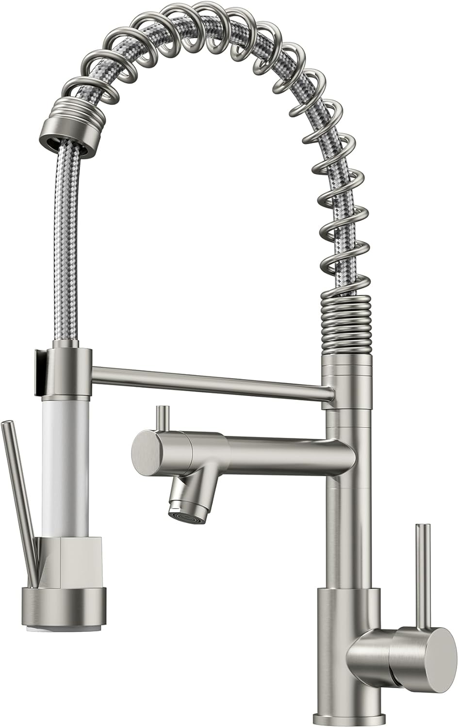 AIMADI Contemporary Kitchen Sink Faucet,Single Handle Stainless Steel Kitchen Faucets with Pull Down Sprayer,Brushed Nickel