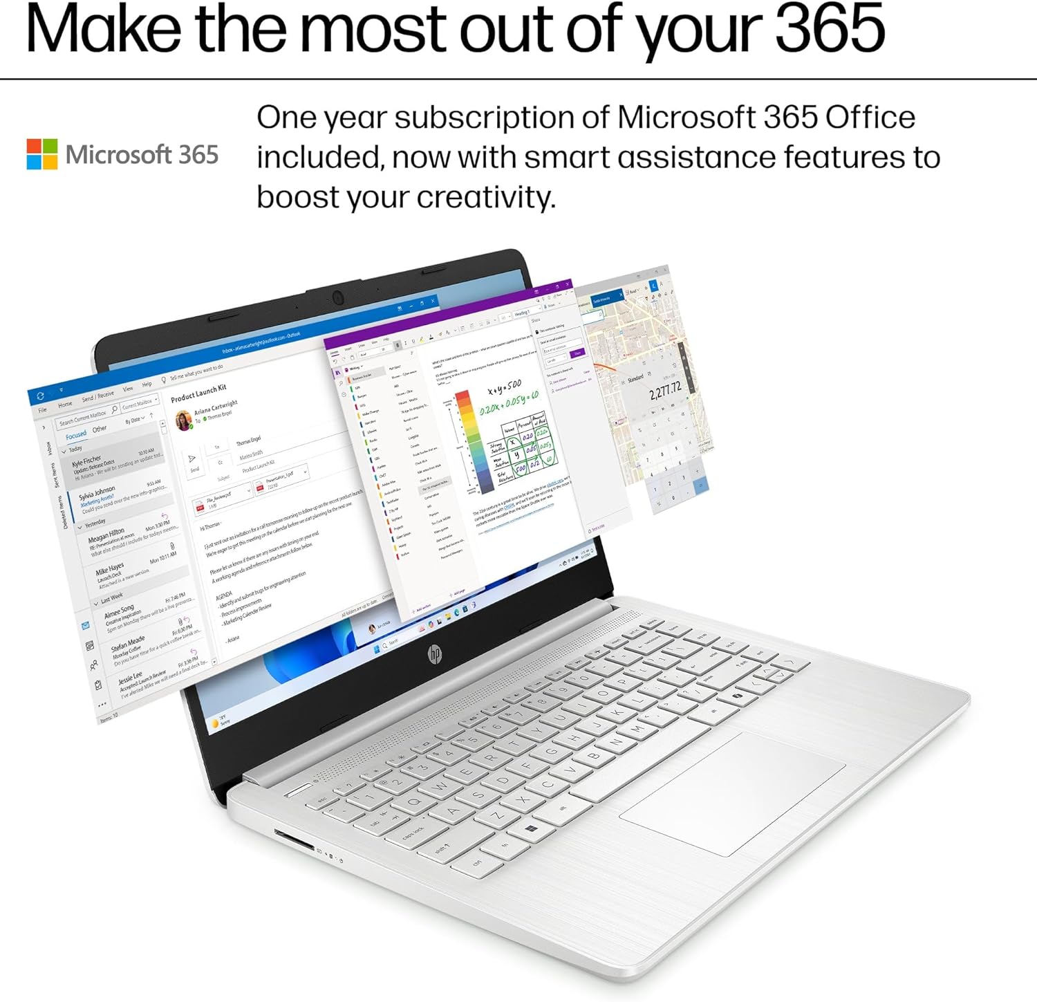 HP Essential Laptop Computer for Home and Student with Office 365, 2026 Edition, 128GB Storage- Intel Processor - LED Display, 500GB External HDD, Portable Design, Copilot AI, Win 11 Home S