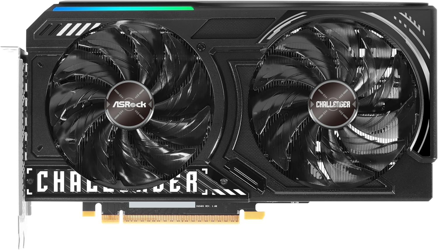 ASRock Intel Arc B580 Challenger 12GB OC Graphics Card, Intel Xe2-HPG, 12GB GDDR6, PCIe 4.0, Dual Fans, 0dB Silent, LED Indicator, DisplayPort 2.1, HDMI 2.1a