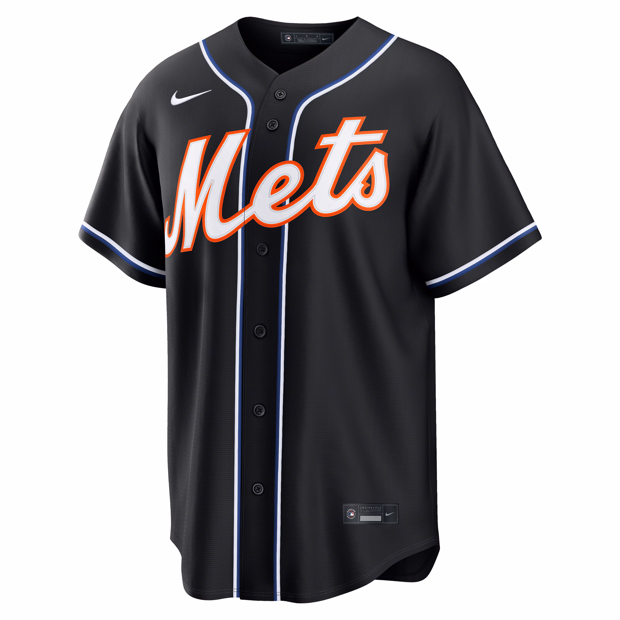 Francisco Lindor New York Mets Nike Fashion Replica Black Out Jersey