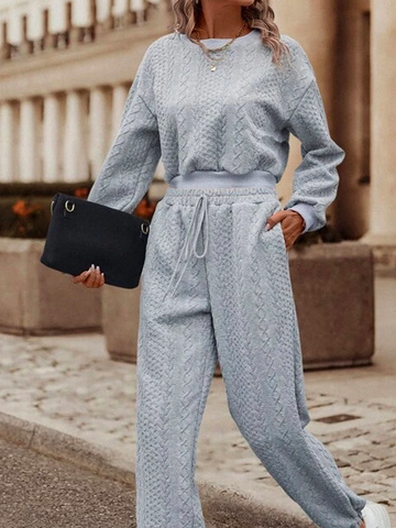 Jacquard Loose Casual Two-Piece Set