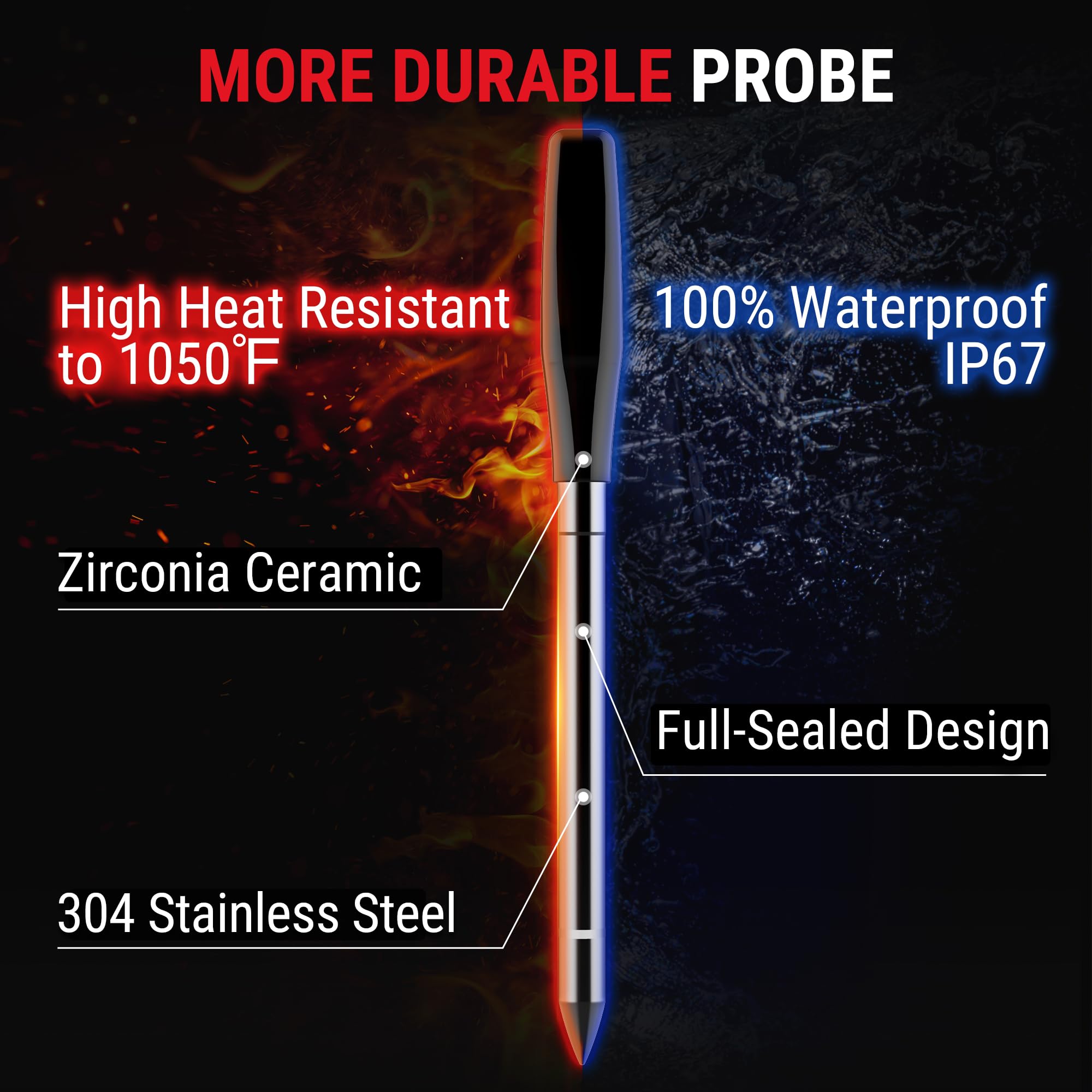 THERMOPRO TempSpike Plus Wireless Meat Thermometer - 600ft Range