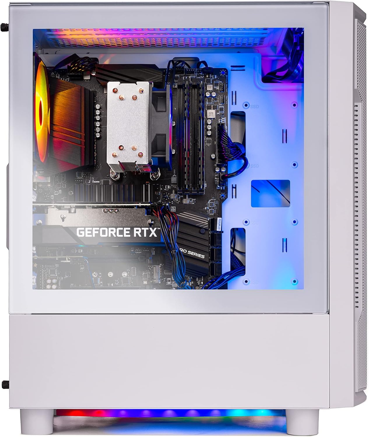 Skytech Archangel Gaming PC Desktop, Ryzen 5 5500 3.6 GHz (4.2GHz Turbo Boost), NVIDIA RTX 3050 (6GB) 6GB GDDR6, 1TB SSD, 16GB DDR4 RAM 3200, 650W Gold PSU, Wi-Fi, Win 11 Home