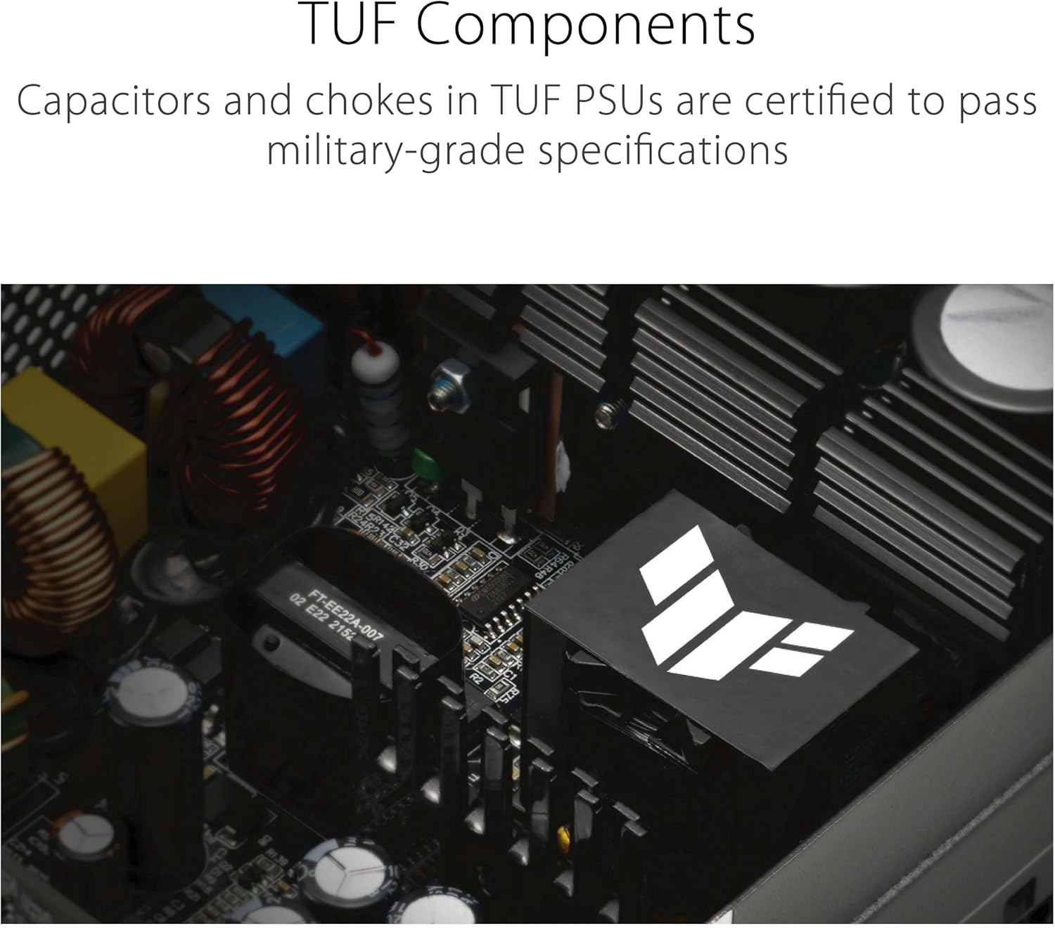 ASUS TUF Gaming 1000W Gold White Edition (1000 Watt, Fully Modular Power Supply, 80+ Gold Certified, Military-Grade Components, Dual Ball Bearing, Axial-tech Fan, PCB Coating, 10 Year Warranty)