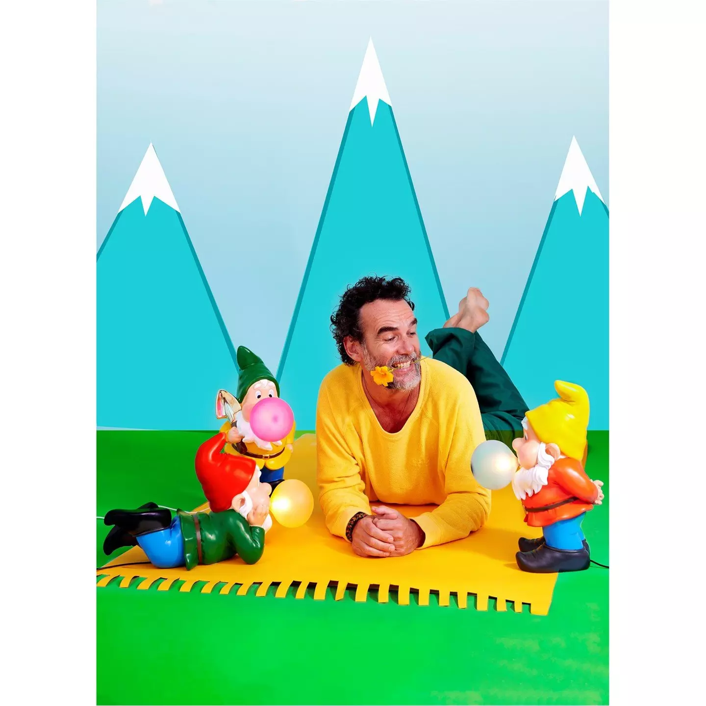 Seletti Gummy Lamp, gnome design lamp, bubblegum blowing gnome, Uto Balmoral design, novelty table lamp, whimsical home decor, colorful gnome lamp, E14 LED lamp, dimmer switch lamp, indoor decorative lighting
Shop the Seletti Gummy Lamp, a whimsical addition to your home! Oversized gnome designed by Uto Balmoral blowing giant bubblegum bubbles. Long beard and black clogs. Available in bright cheerful colors. Sizes: One Size 25x18x40cm / King 26x20x50cm. 2.5M flex with dimmer switch. E14 2W LED bulb included. Energy-efficient. Indoor use only.
Seletti Gummy Lamp | Gnome Design Lamp Blowing Bubblegum Bubbles | Uto Balmoral Design | Dimmer Switch Included | E14 LED Bulb | Indoor Use