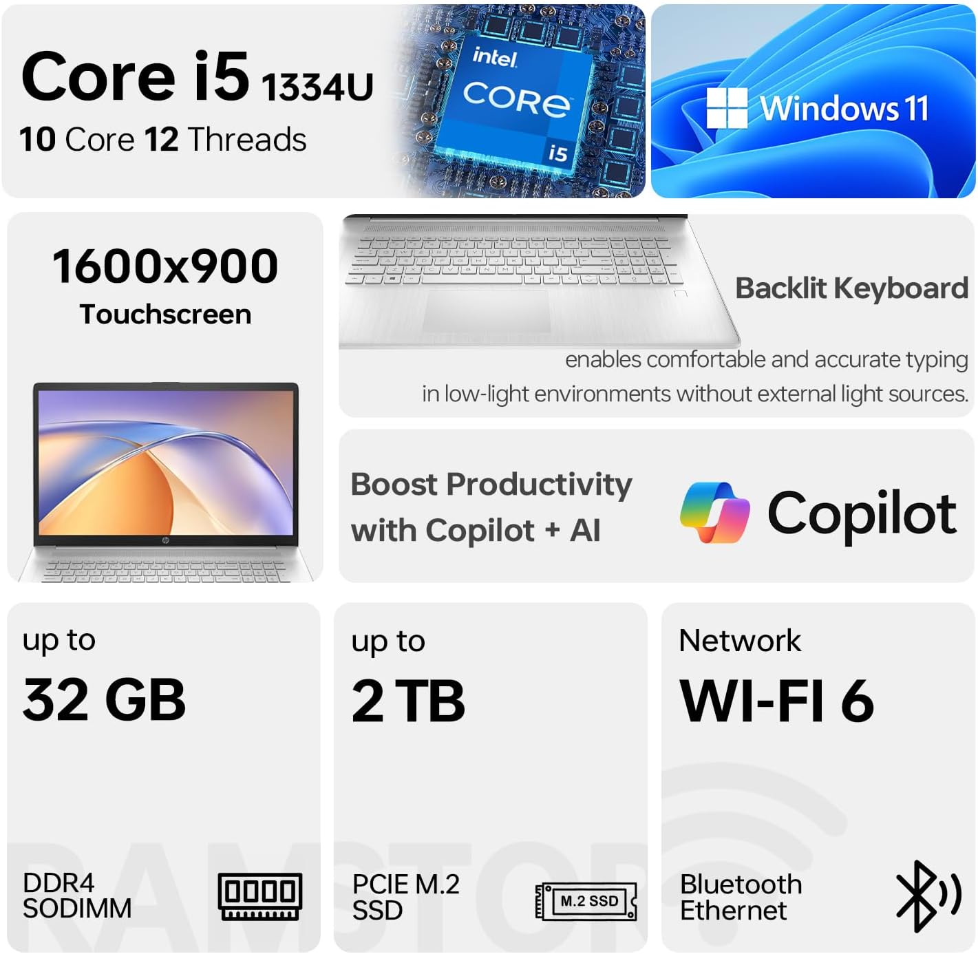 Newest HP 17t Laptop, 17.3